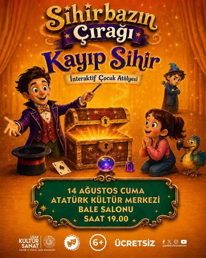 Uşak'ta çocuklar için sihirli atölye etkinliği