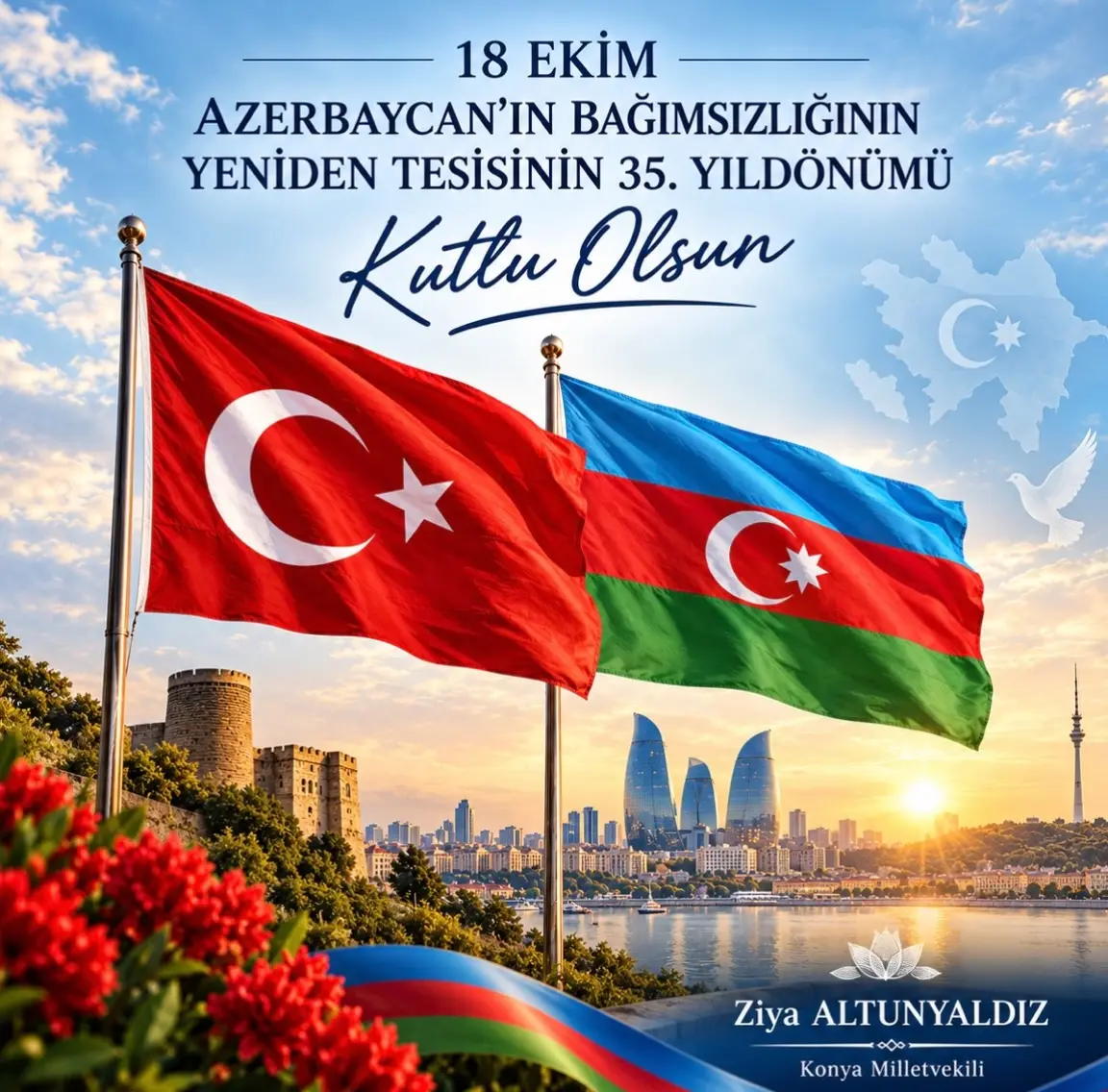 Azerbaycan'ın Bağımsızlık Yıldönümü Kutlandı