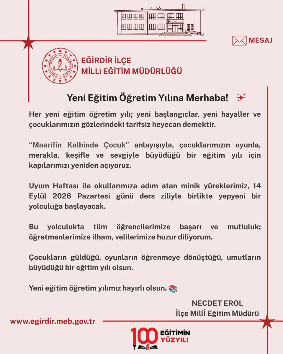 2026-2027 Eğitim Öğretim Yılı Başladı