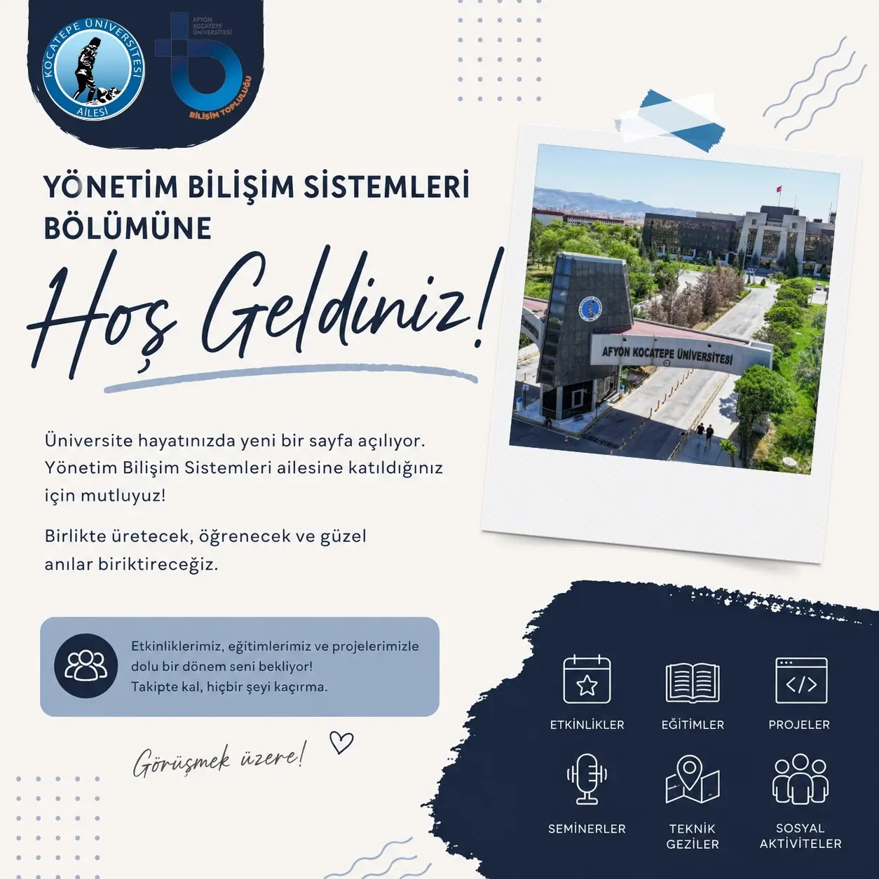 Yönetim Bilişim Sistemleri Bölümüne Hoş Geldiniz