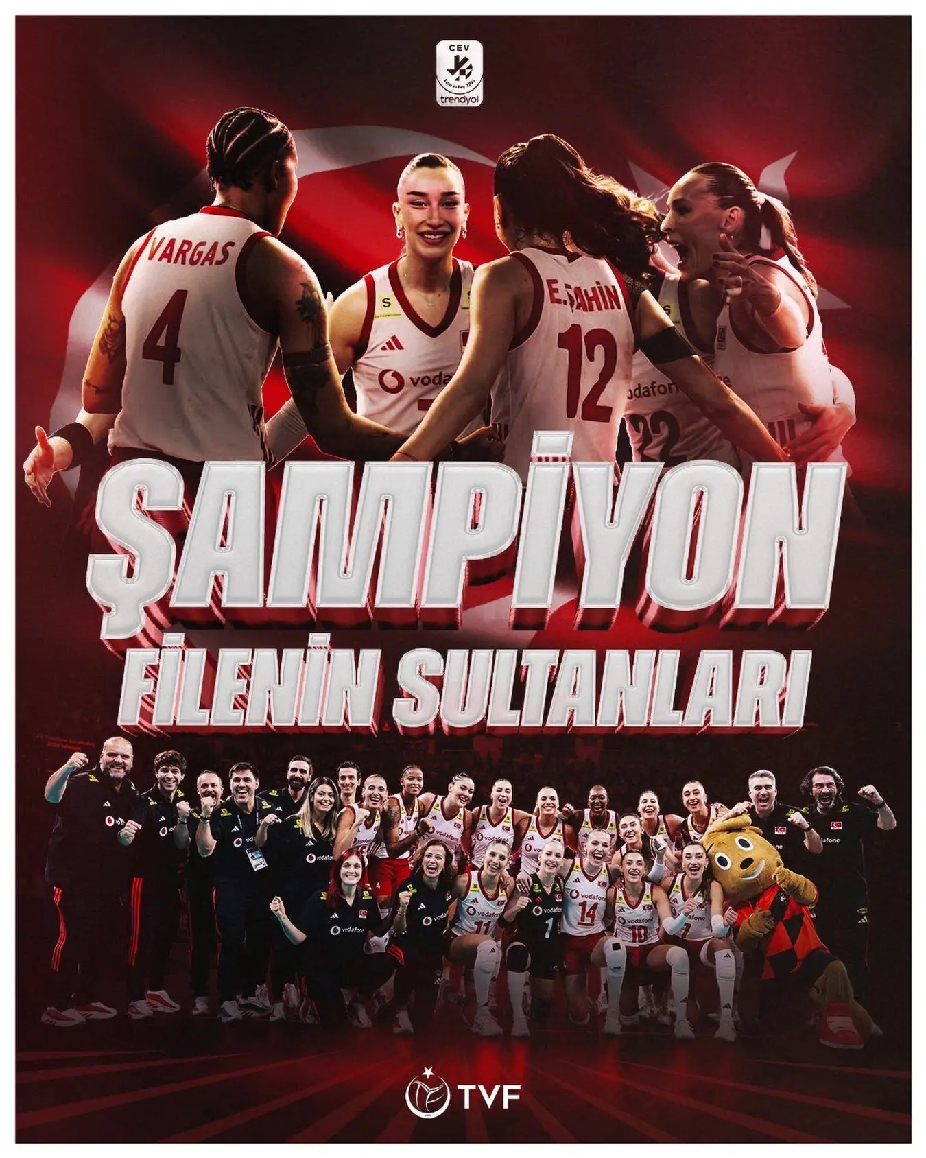 A Milli Kadın Voleybol Takımı, Şampiyonluğu Kutladı