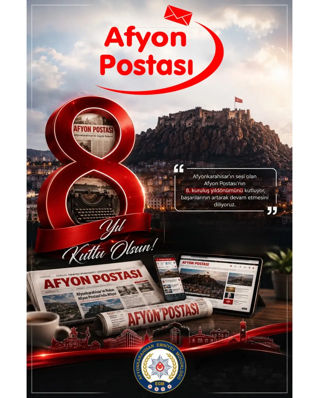 Afyon Postası'nın kuruluş yıl dönümü kutlandı