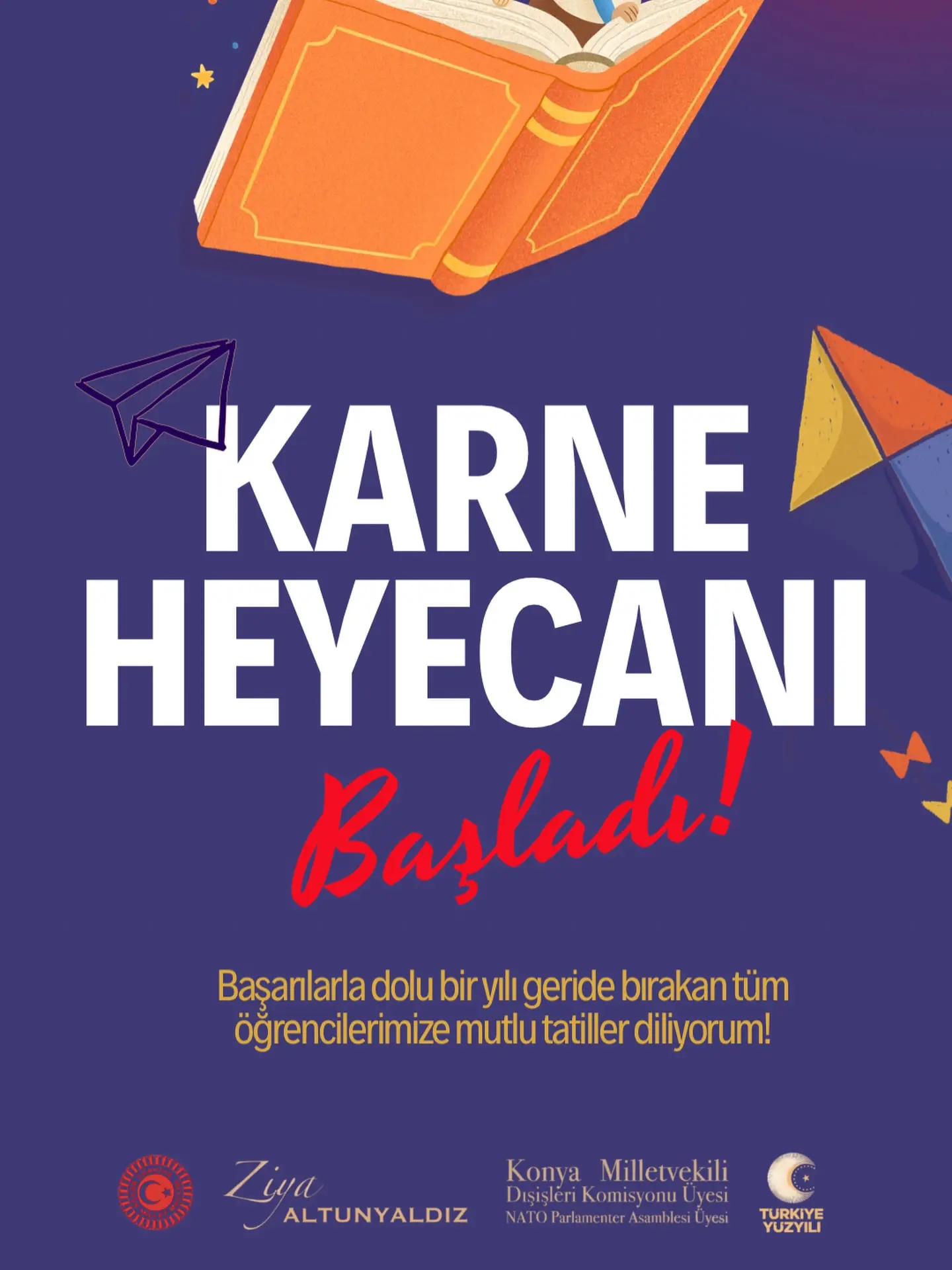 Karne heyecanı yaşayan çocuklara tatil dileği
