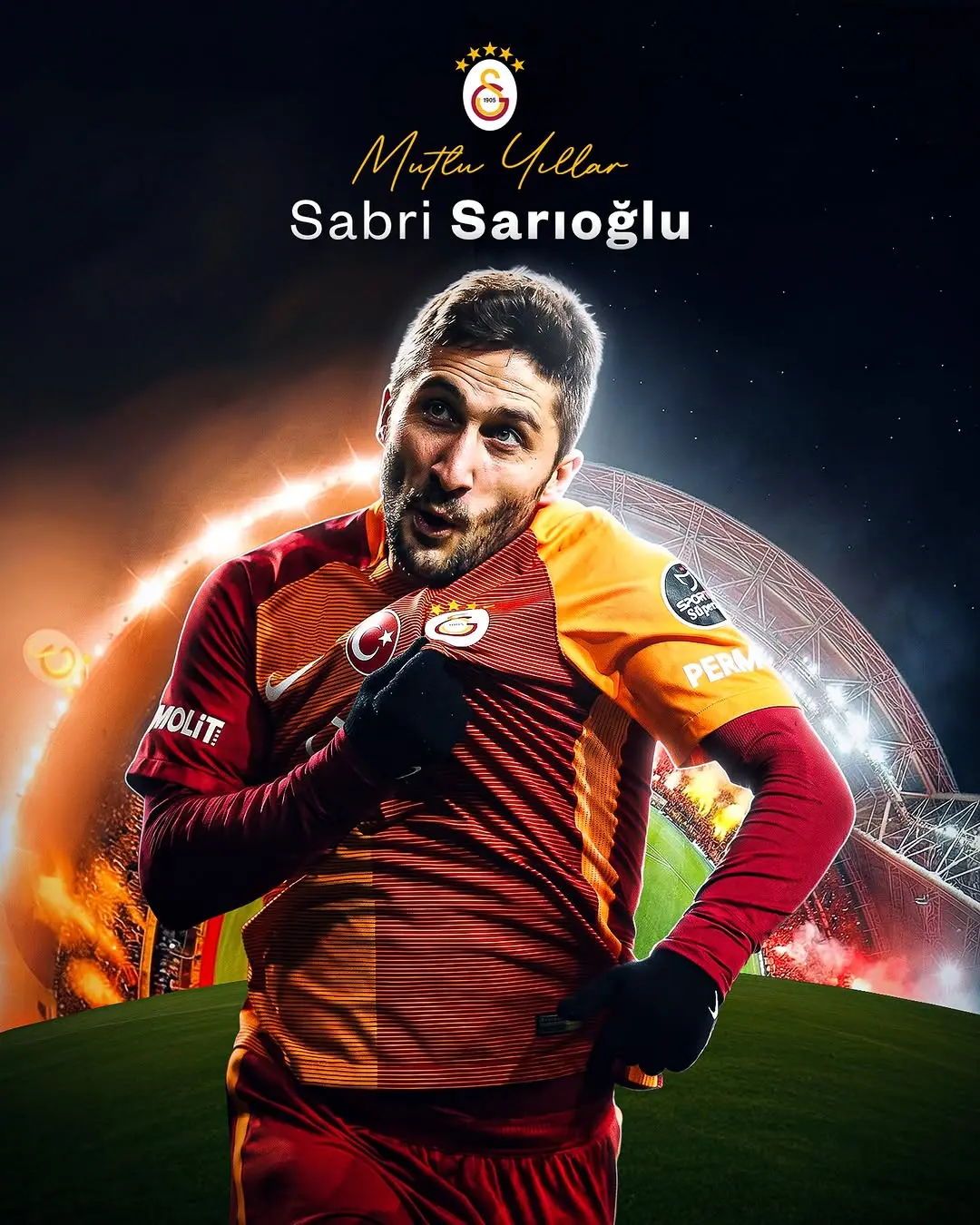 Galatasaraylı Sabri Sarıoğlu 42 yaşına girdi