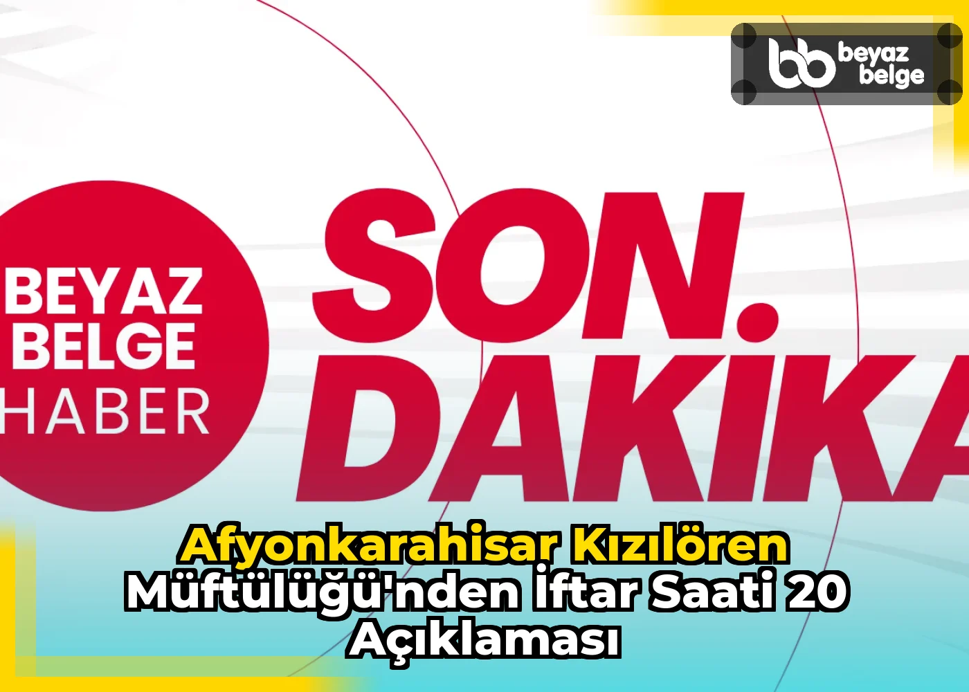 Afyonkarahisar KızılÖren Müftülüğü'nden İftar Saati 20 Açıklaması