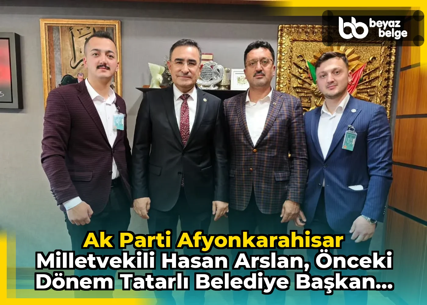 Ak Parti Afyonkarahisar Milletvekili Hasan Arslan, Önceki Dönem Tatarlı Belediye Başkan Adayı Hasan Akyıldız'ı ve Heyetini Misafir Etti
