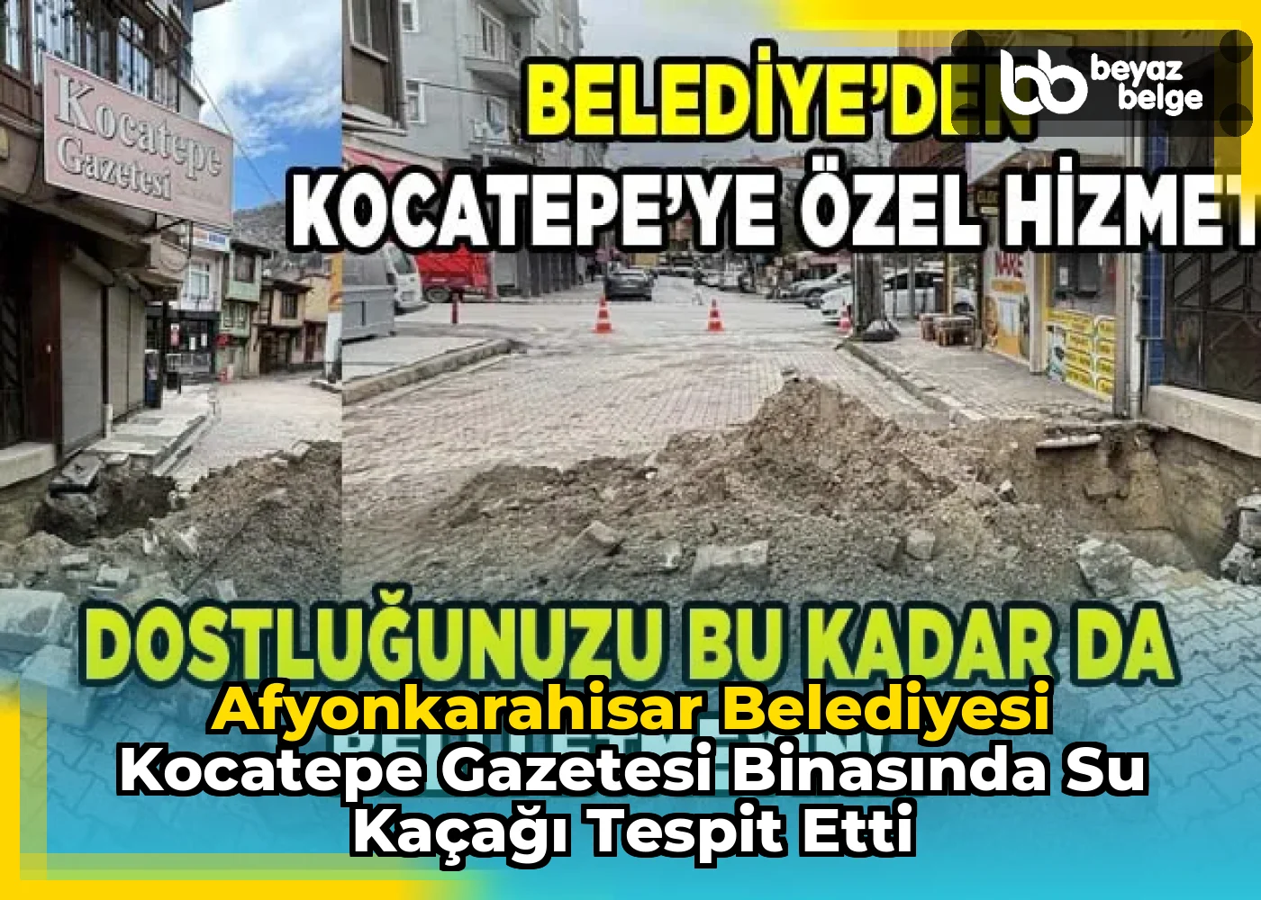 Afyonkarahisar Belediyesi Kocatepe Gazetesi Binasında Su Kaçağı Tespit Etti