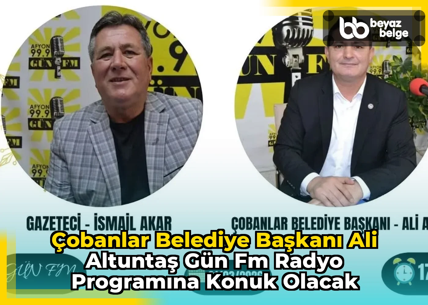 Çobanlar Belediye Başkanı Ali Altuntaş Gün Fm Radyo Programına Konuk Olacak