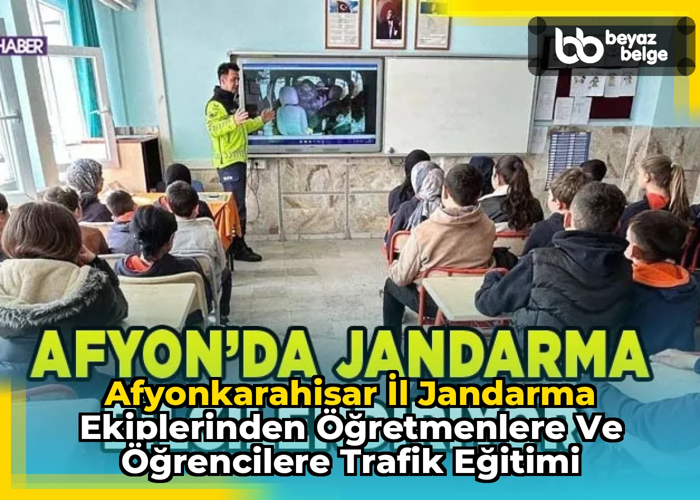 Afyonkarahisar İl Jandarma Ekiplerinden Öğretmenlere ve Öğrencilere Trafik Eğitimi