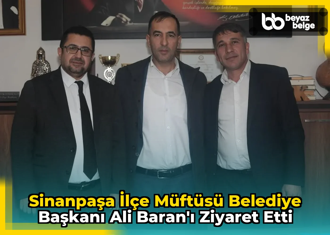 Sinanpaşa İlçe Müftüsü Belediye Başkanı Ali Baran'ı Ziyaret Etti