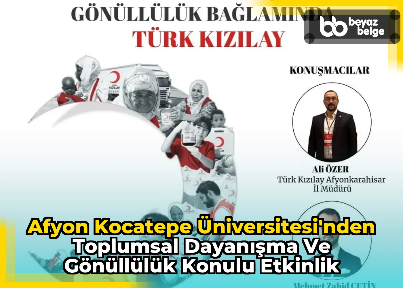 Afyon Kocatepe Üniversitesi'nden Toplumsal Dayanışma ve Gönüllülük Konulu Etkinlik
