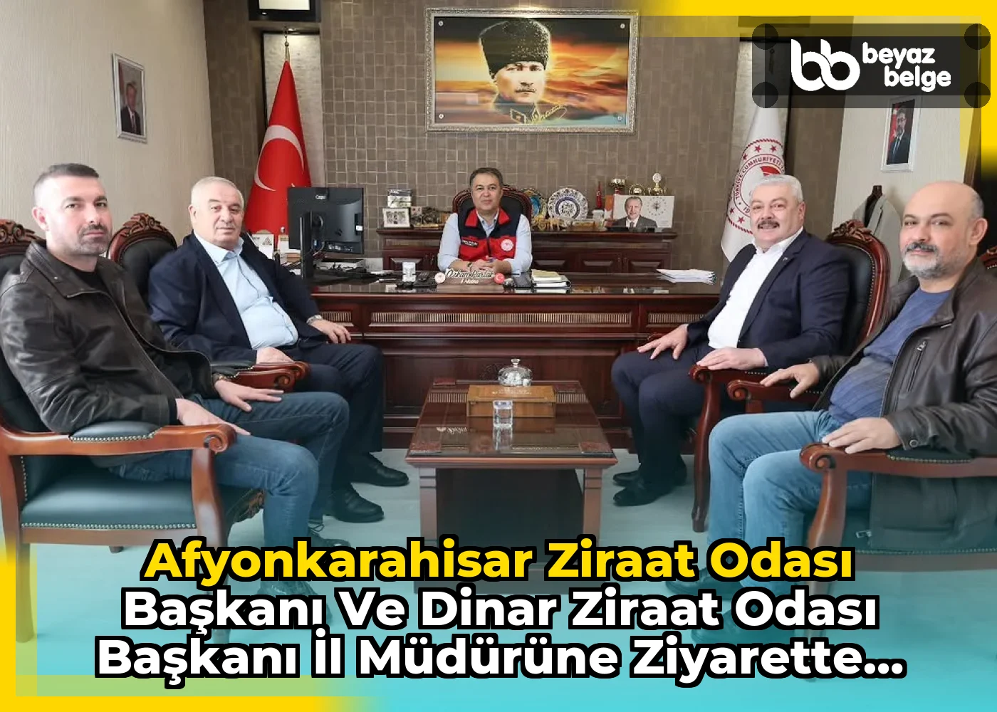 Afyonkarahisar Ziraat Odası Başkanı ve Dinar Ziraat Odası Başkanı İl Müdürüne Ziyarette Bulundular