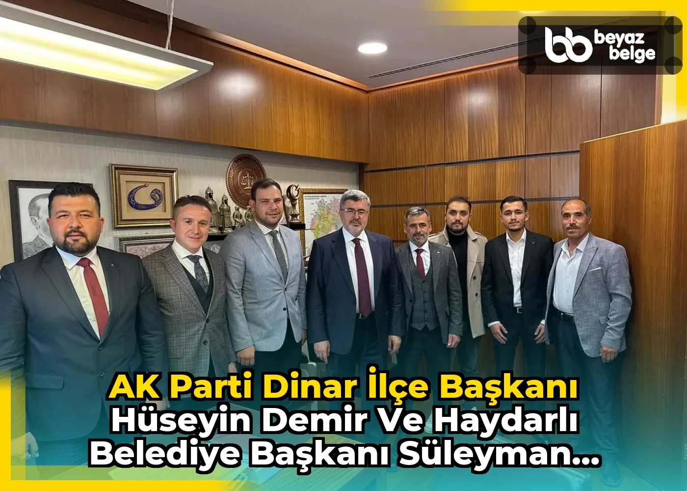 AK Parti Dinar İlçe Başkanı Hüseyin Demir ve Haydarlı Belediye Başkanı Süleyman Çetinkaya'nın Gazi Meclis Ziyareti