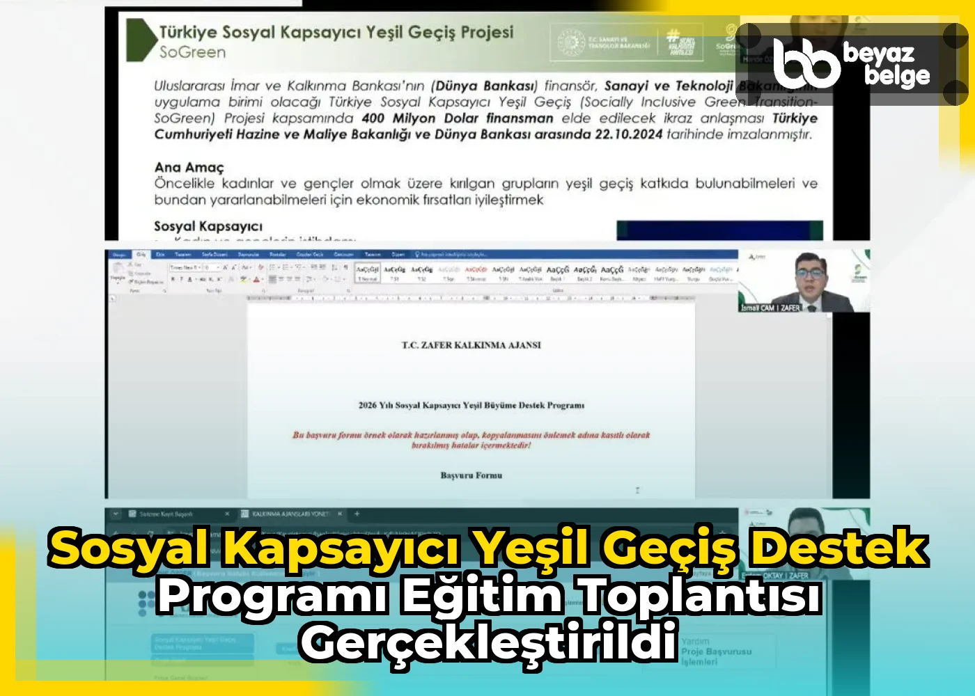Sosyal Kapsayıcı Yeşil Geçiş Destek Programı Eğitim Toplantısı Gerçekleştirildi