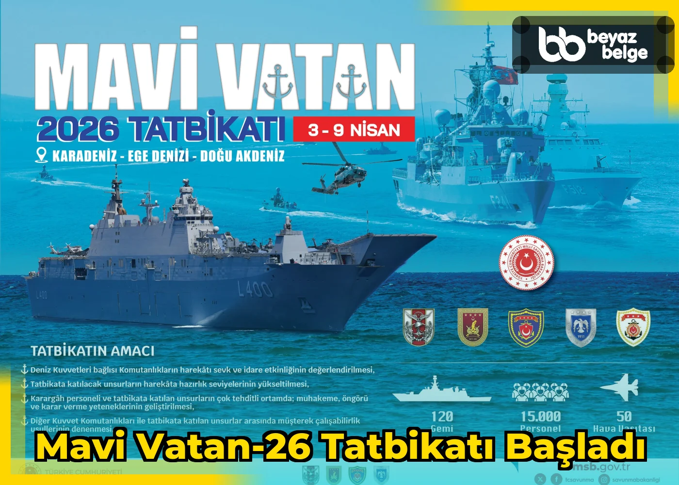 Mavi Vatan-26 Tatbikatı Başladı