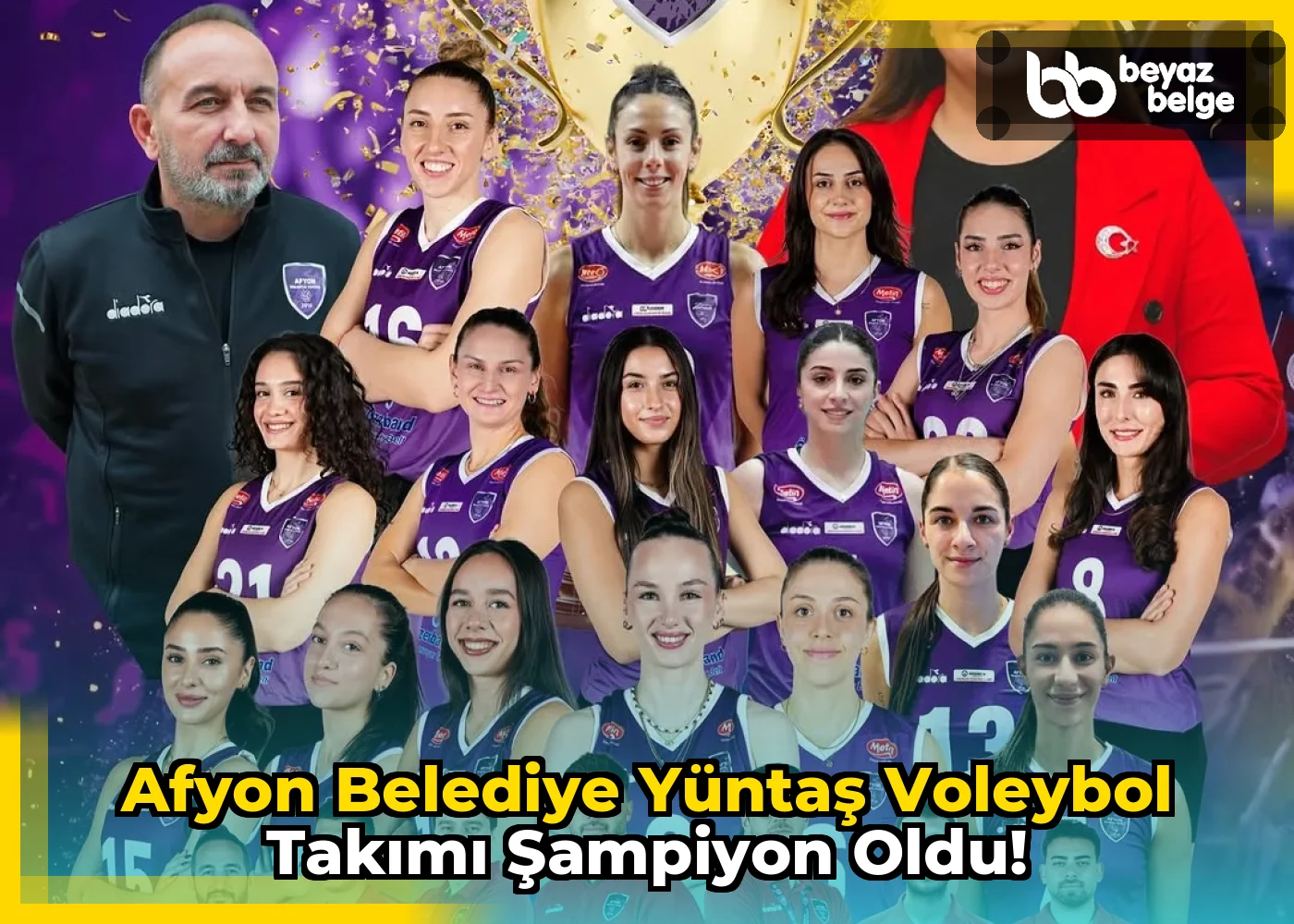 Afyon Belediye Yüntaş Voleybol Takımı Şampiyon Oldu!