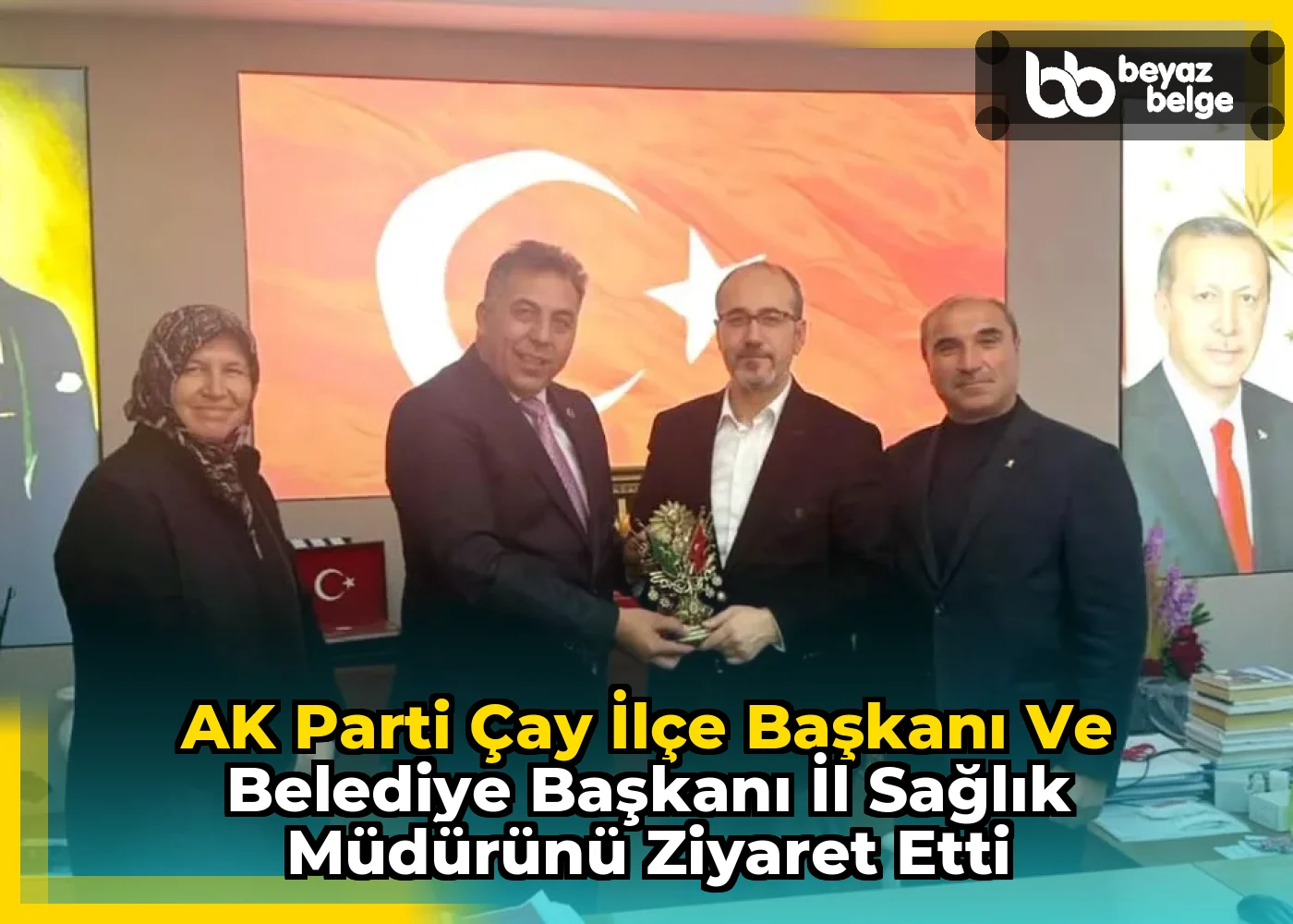 AK Parti Çay İlçe Başkanı ve Belediye Başkanı İl Sağlık Müdürünü Ziyaret Etti