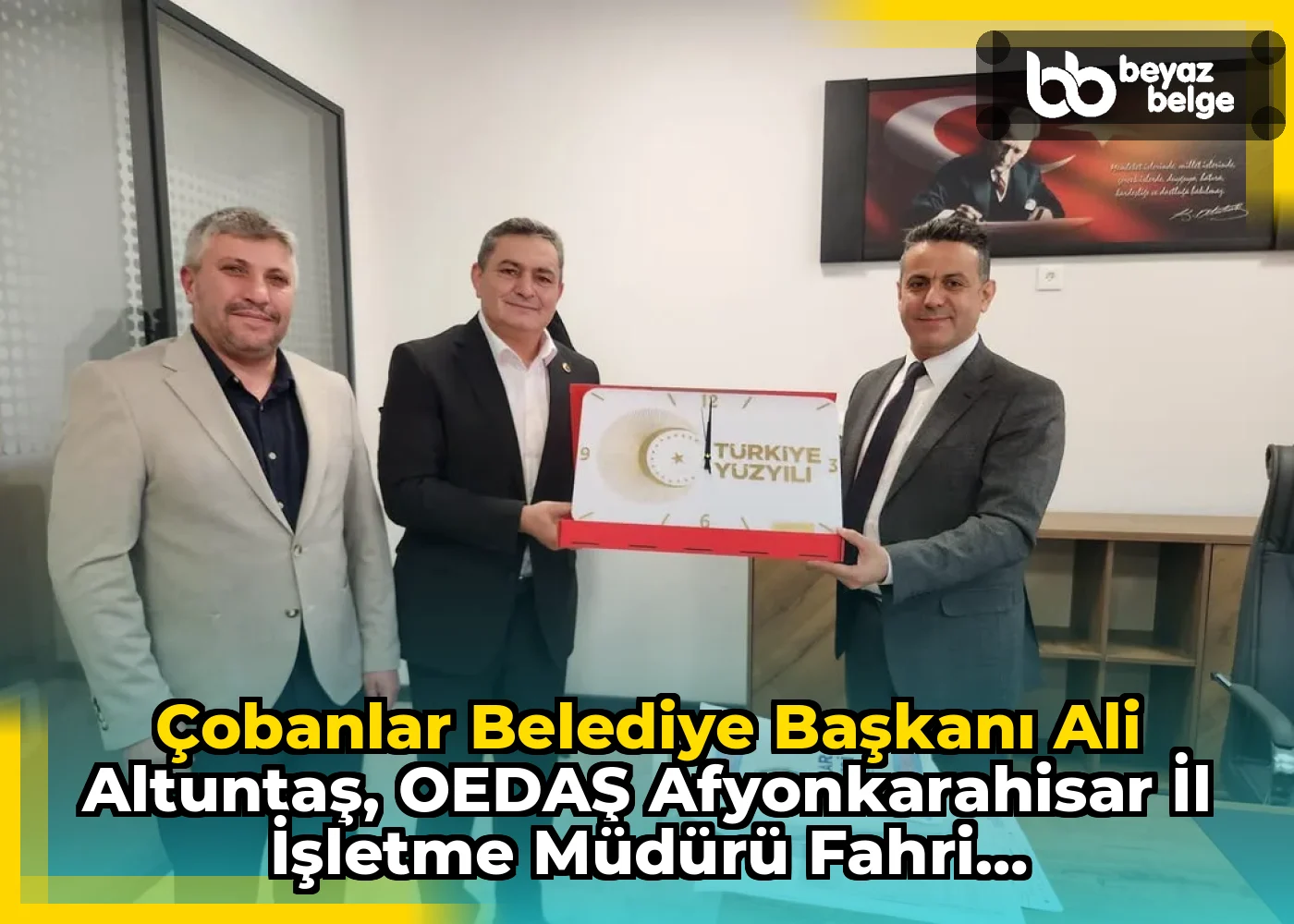 Çobanlar Belediye Başkanı Ali Altuntaş, OEDAŞ Afyonkarahisar İl İşletme Müdürü Fahri Yapıcıoğlu'nu Ziyaret Etti