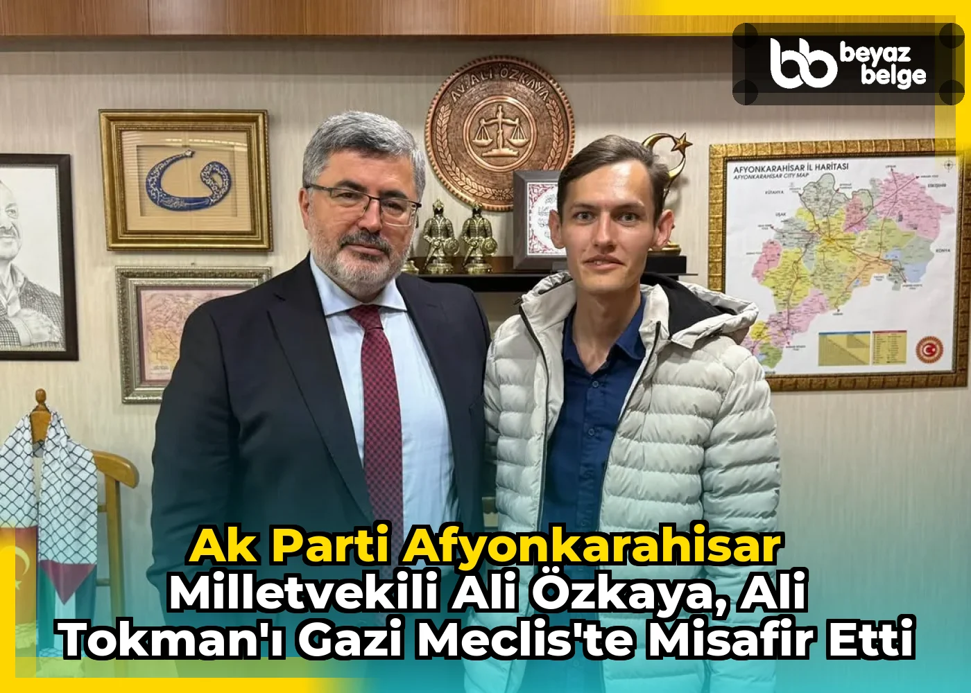 Ak Parti Afyonkarahisar Milletvekili Ali Özkaya, Ali Tokman'ı Gazi Meclis'te Misafir Etti