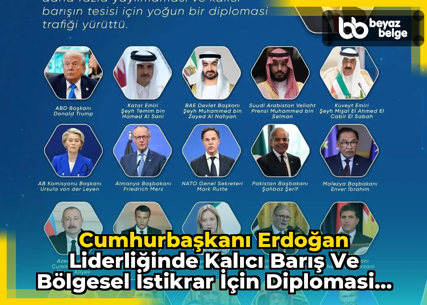 Cumhurbaşkanı Erdoğan Liderliğinde Kalıcı Barış ve Bölgesel İstikrar İçin Diplomasi Çalışmaları Devam Ediyor