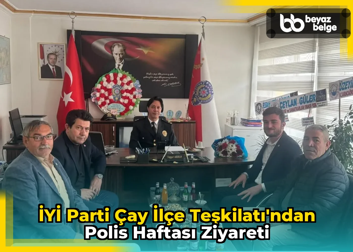 İYİ Parti Çay İlçe Teşkilatı'ndan Polis Haftası Ziyareti