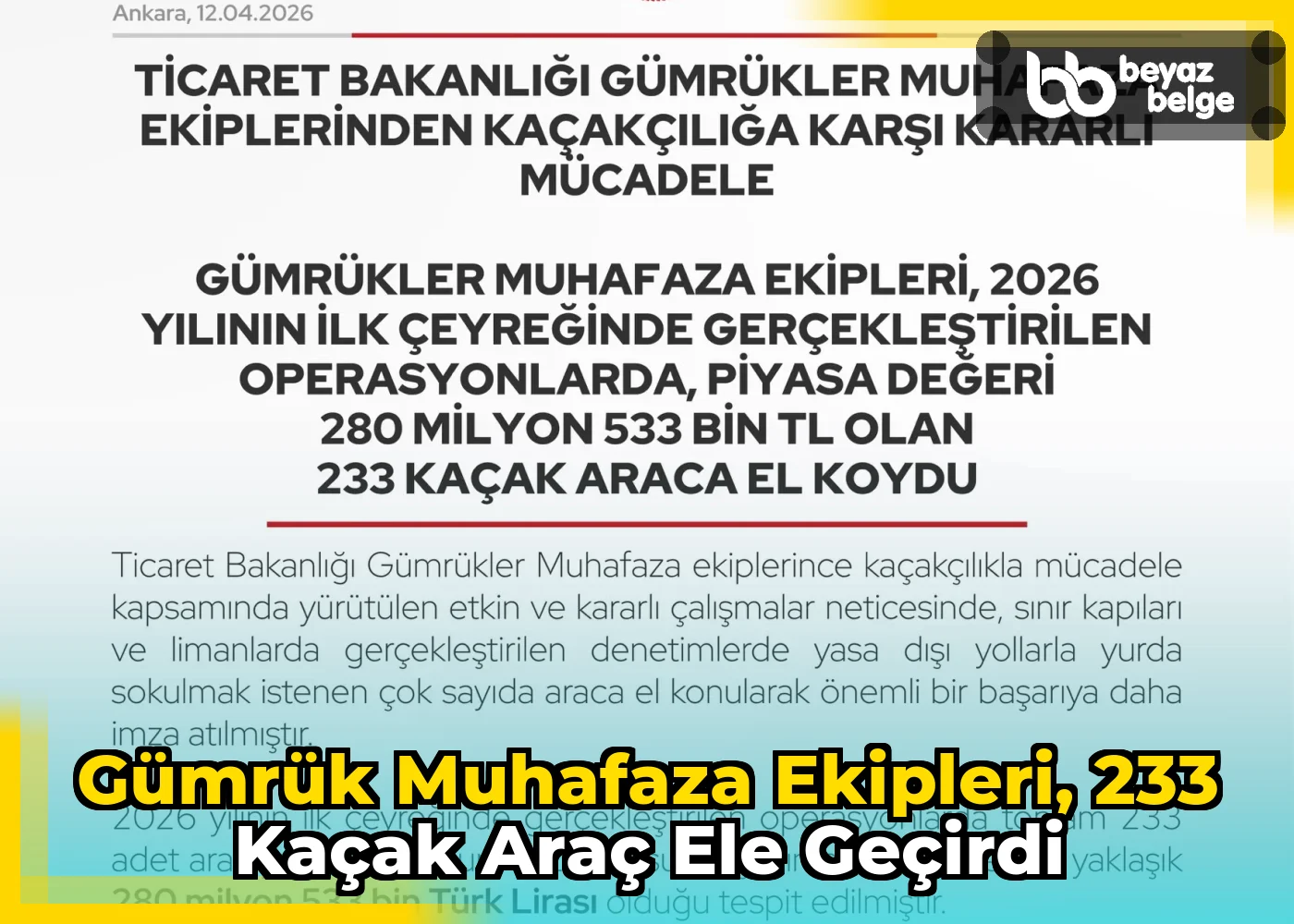 Gümrük Muhafaza Ekipleri, 233 Kaçak Araç Ele Geçirdi