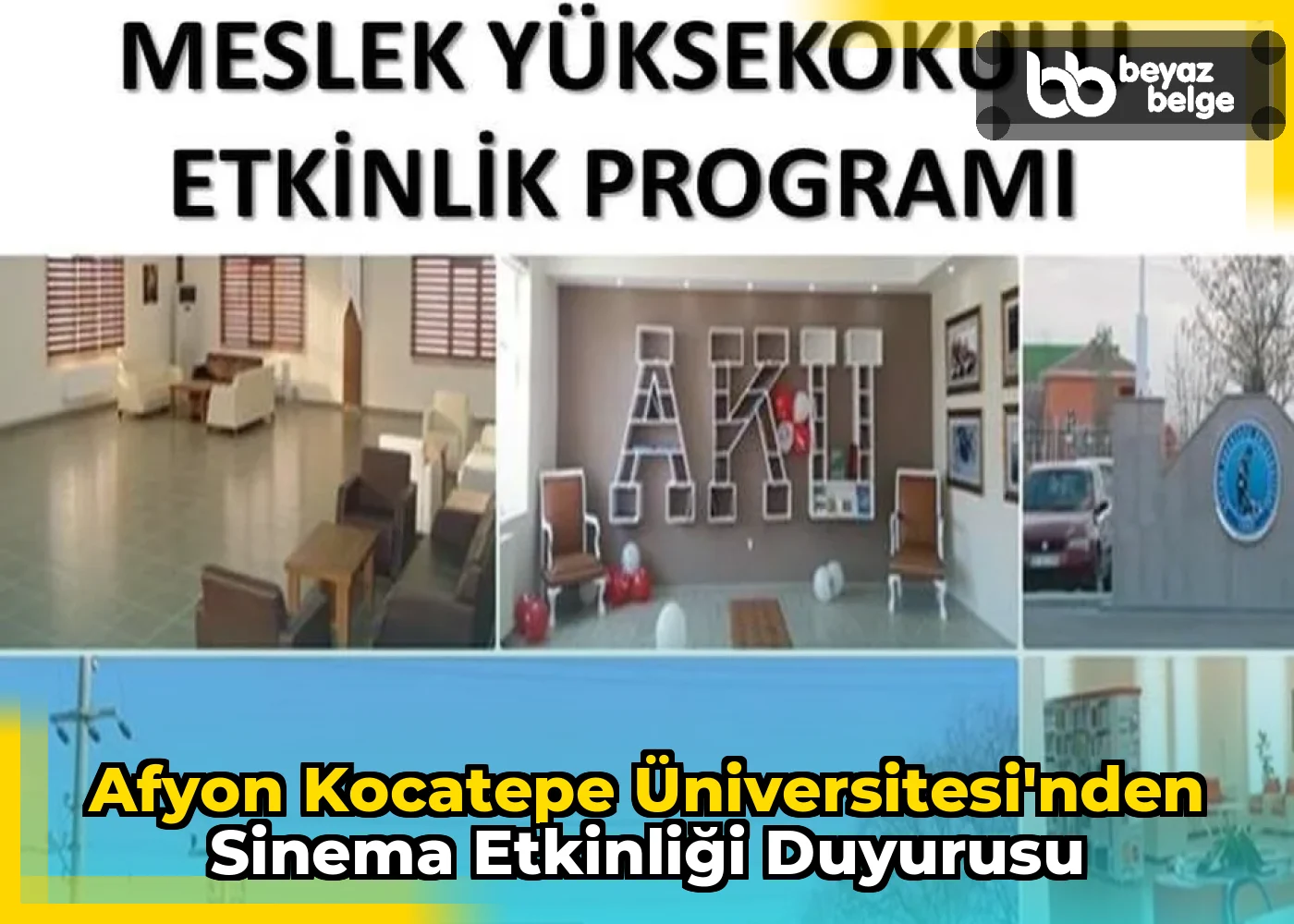Afyon Kocatepe Üniversitesi'nden Sinema Etkinliği Duyurusu