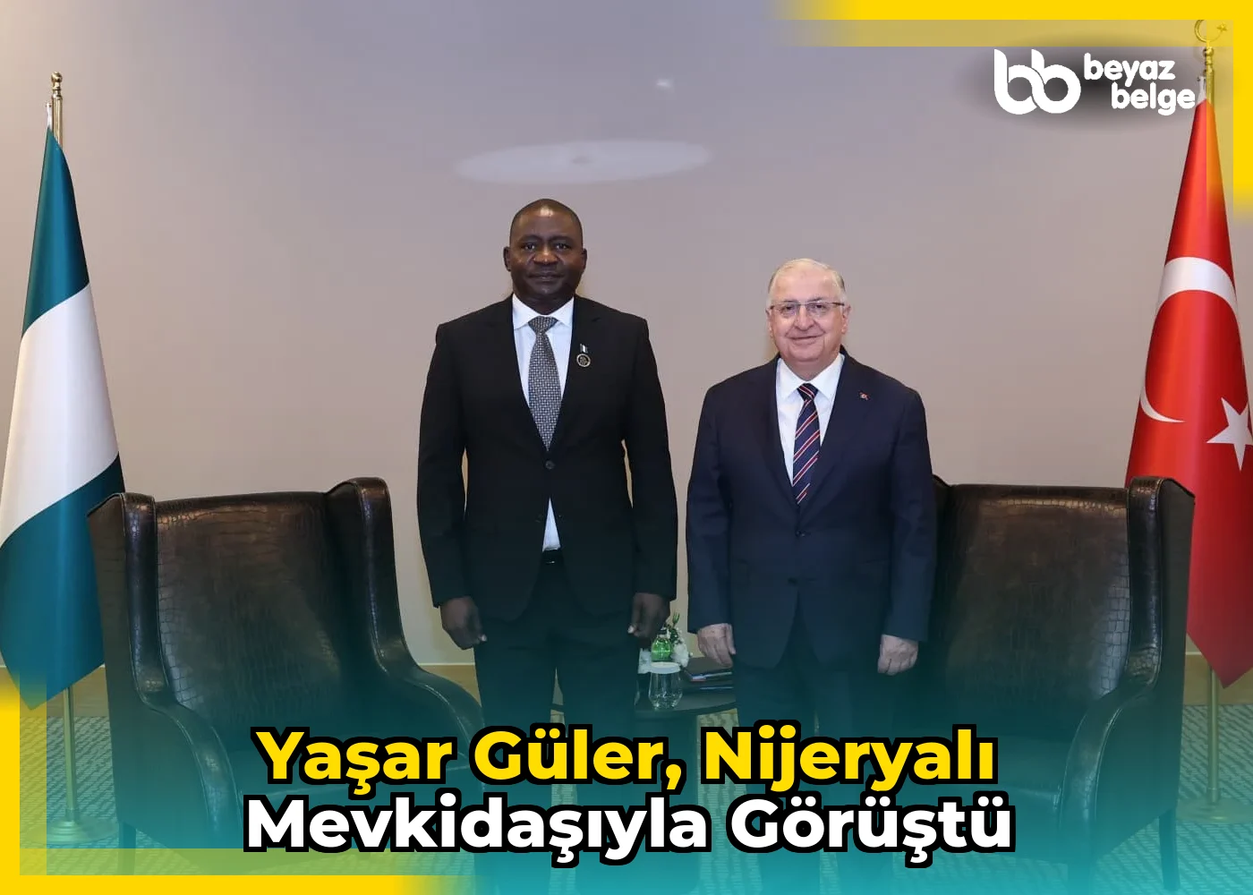 Yaşar Güler, Nijeryalı mevkidaşıyla görüştü