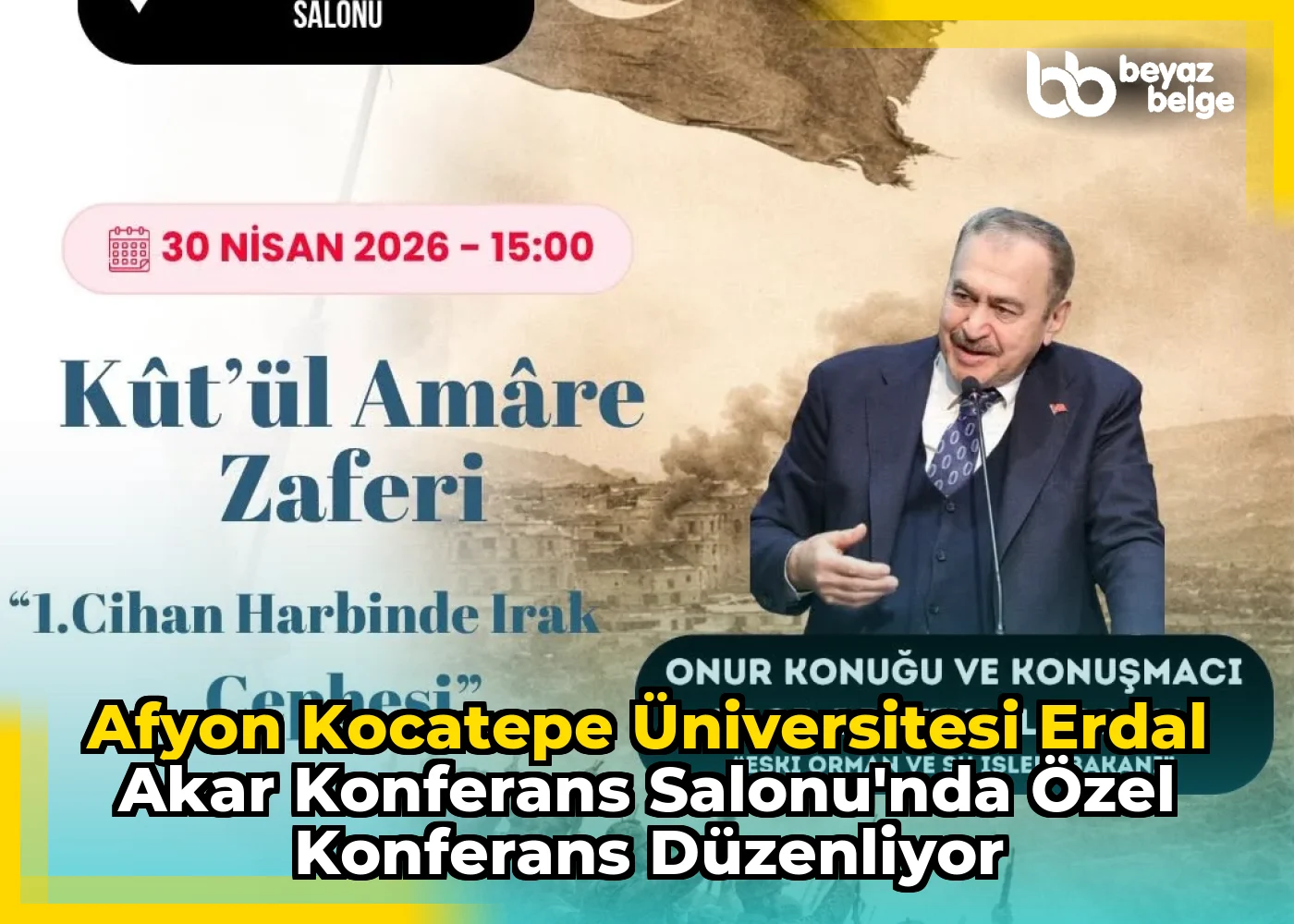 Afyon Kocatepe Üniversitesi Erdal Akar Konferans Salonu'nda Özel Konferans Düzenliyor