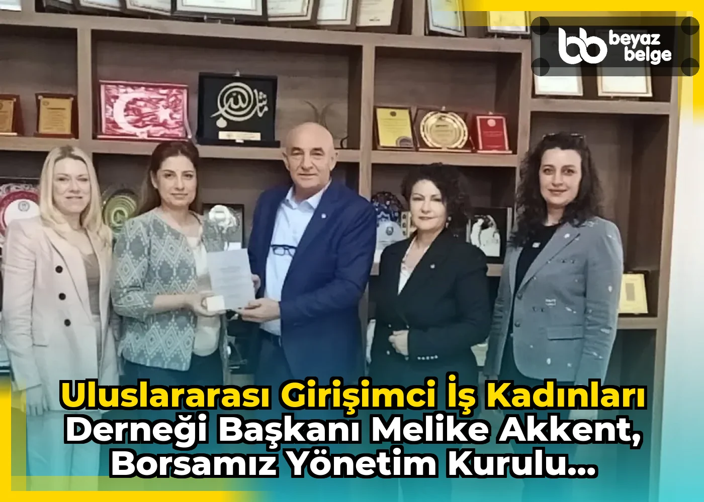 Uluslararası Girişimci İş Kadınları Derneği Başkanı Melike Akkent, Borsamız Yönetim Kurulu Başkanı Mehmet Mühsürler'e Teşekkür Ziyaretinde Bulundu