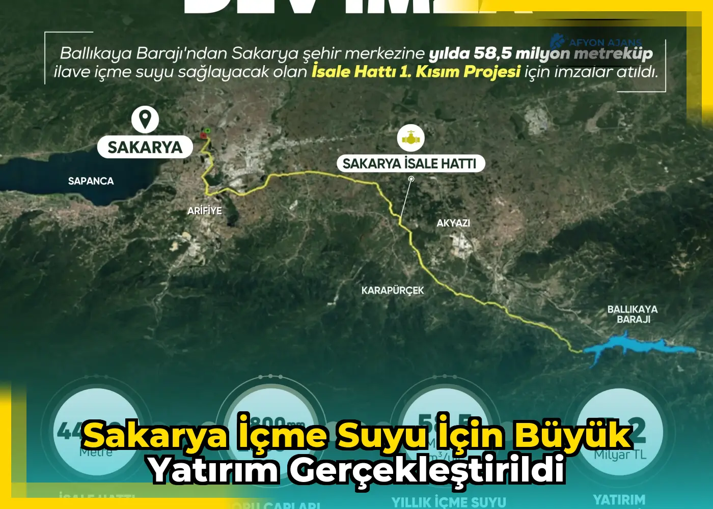 Sakarya içme suyu için büyük yatırım gerçekleştirildi