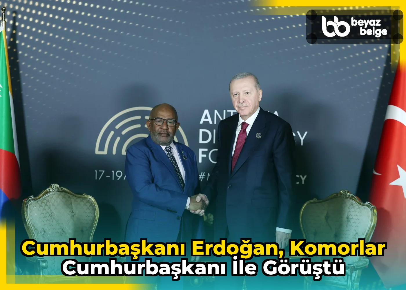 Cumhurbaşkanı Erdoğan, Komorlar Cumhurbaşkanı ile görüştü