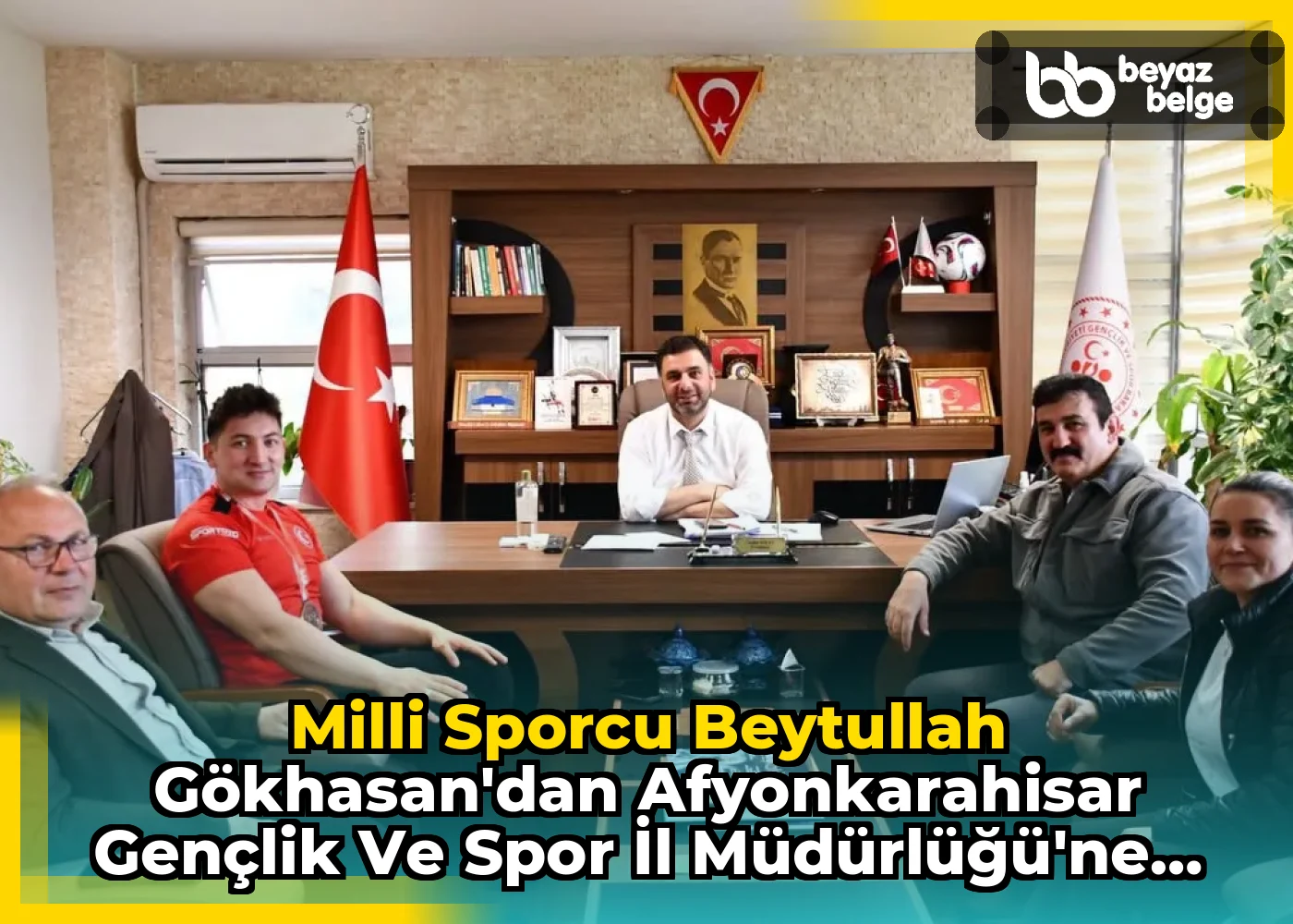 Milli Sporcu Beytullah Gökhasan'dan Afyonkarahisar Gençlik ve Spor İl Müdürlüğü'ne Ziyaret