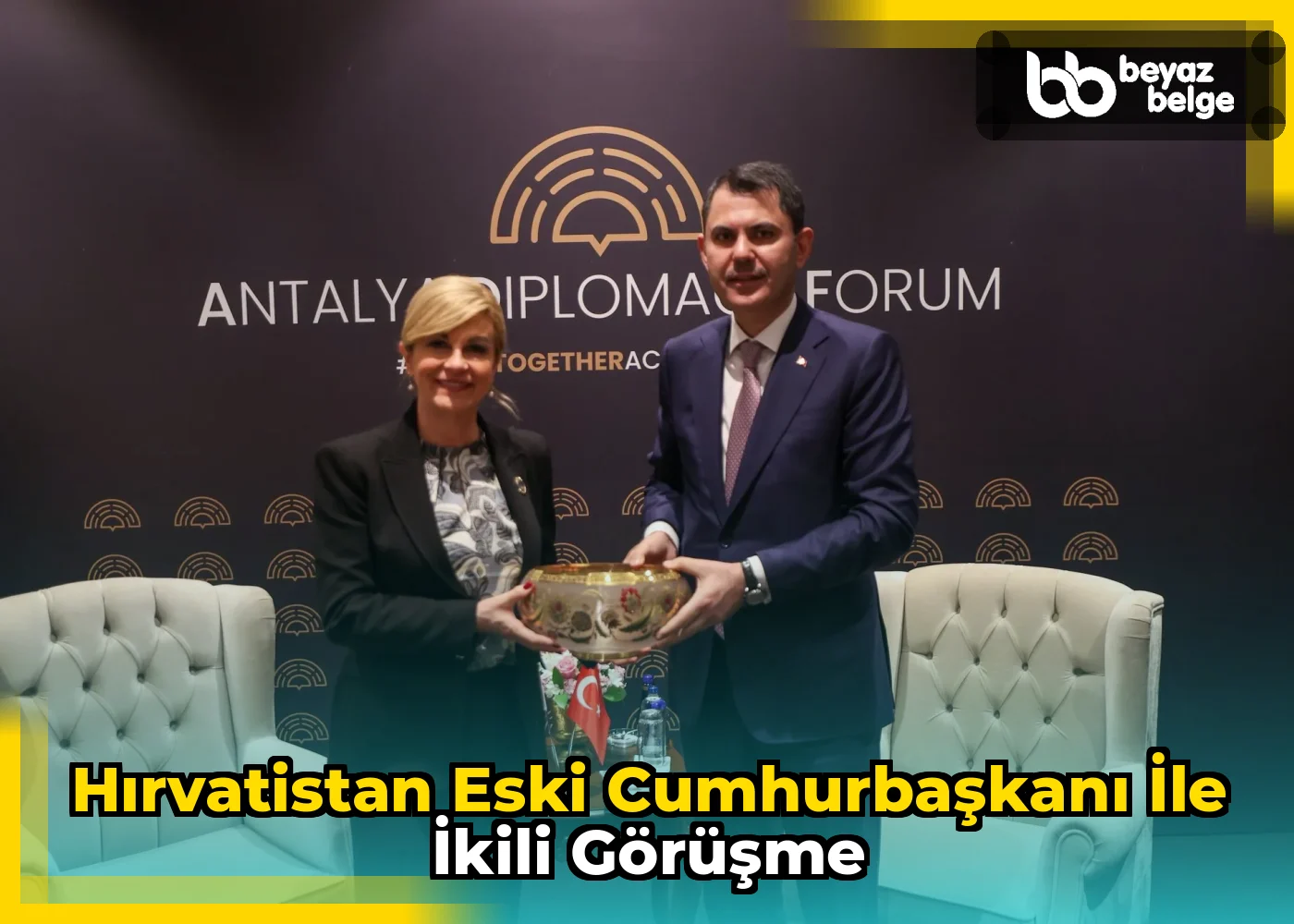 Hırvatistan Eski Cumhurbaşkanı ile İkili Görüşme