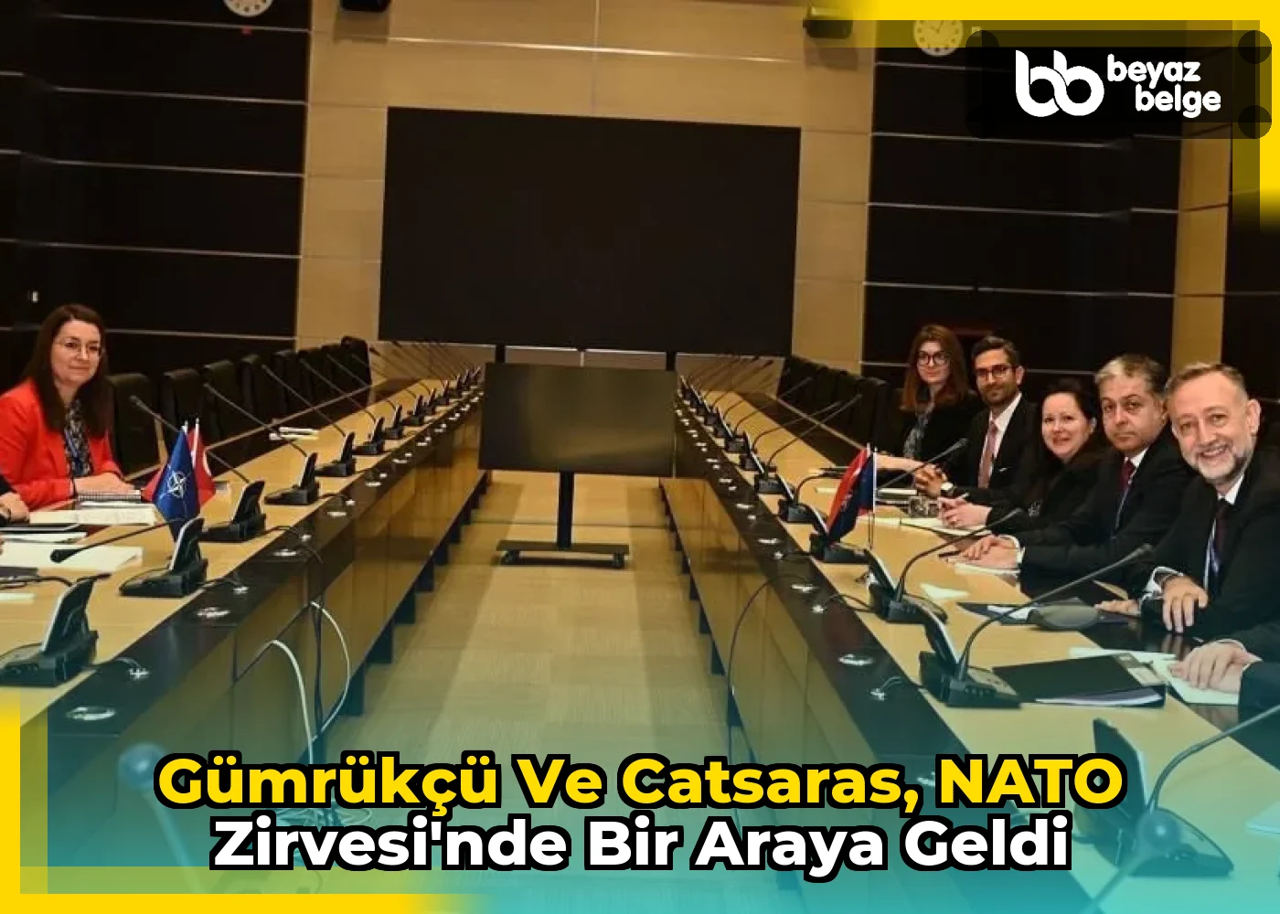 Gümrükçü ve Catsaras, NATO Zirvesi'nde bir araya geldi