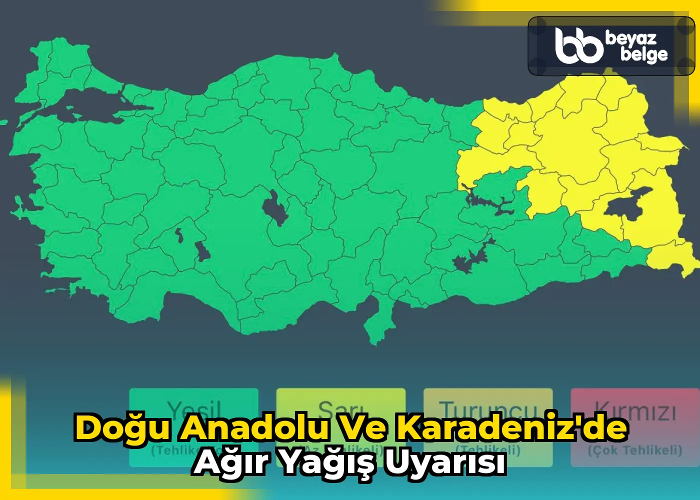 Doğu Anadolu ve Karadeniz'de ağır yağış uyarısı