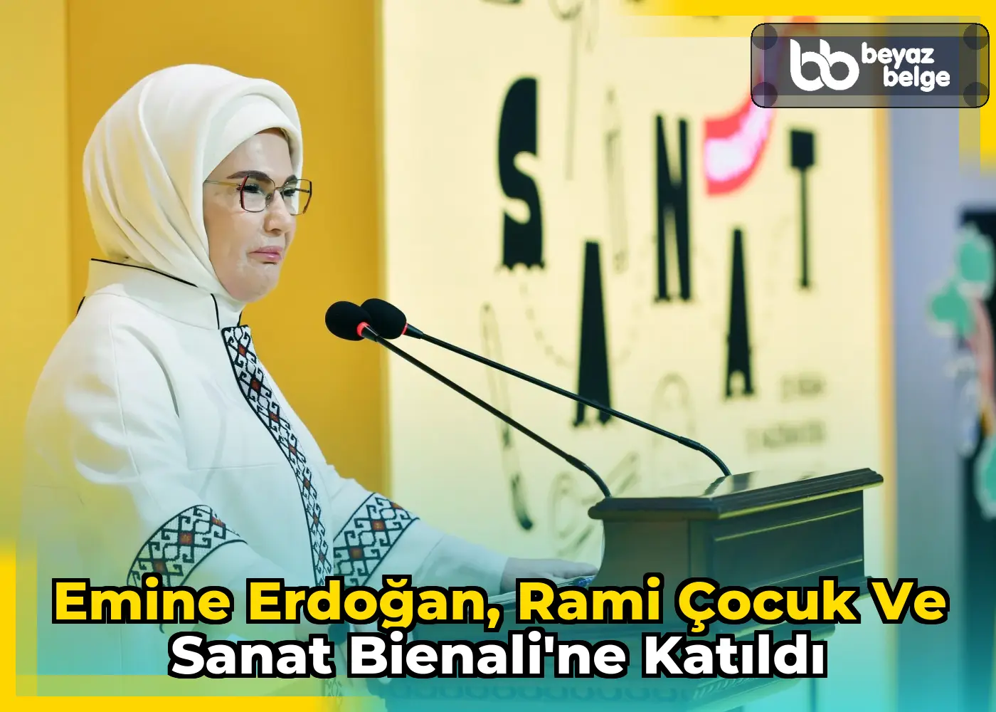 Emine Erdoğan, Rami Çocuk ve Sanat Bienali'ne katıldı