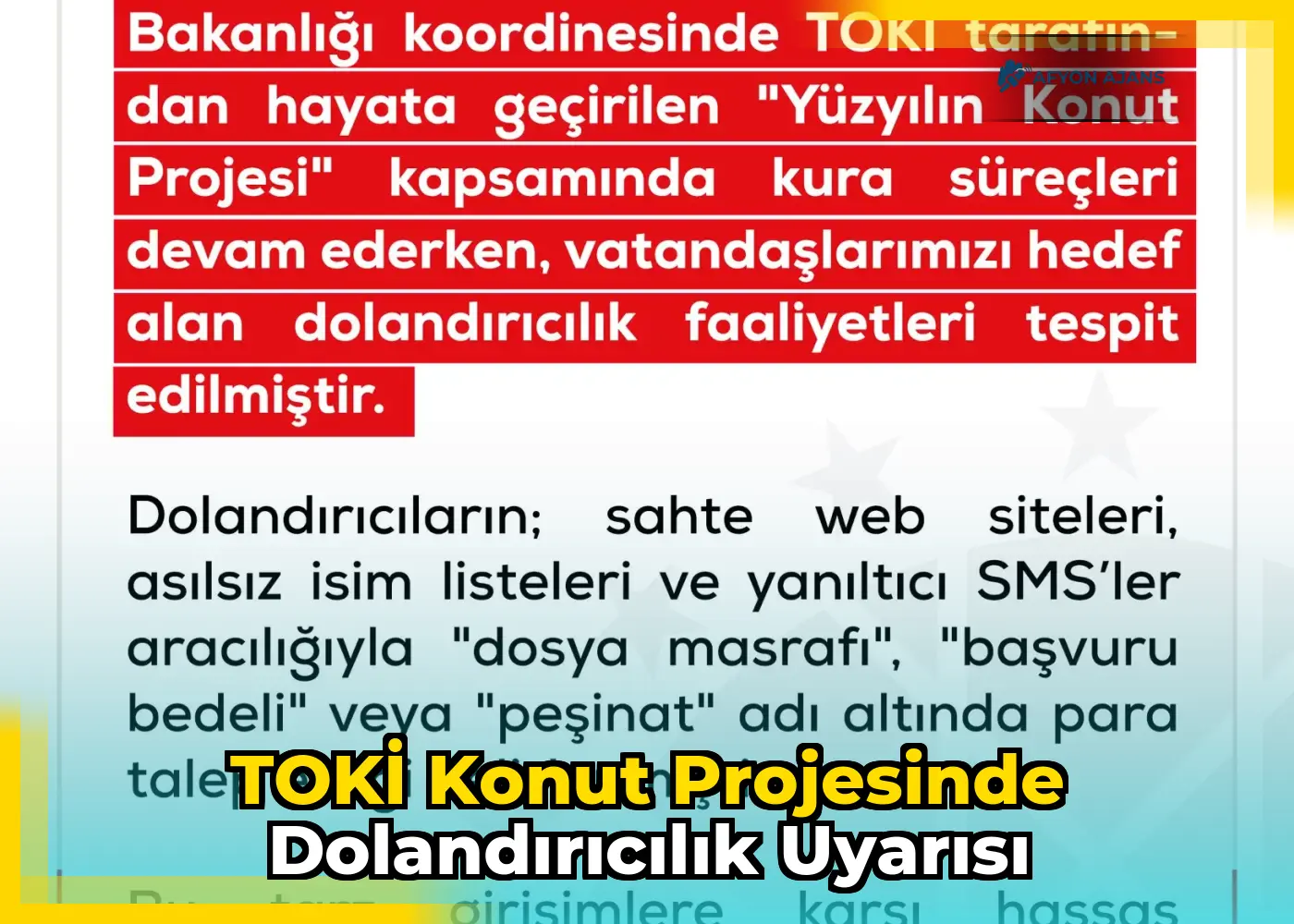 TOKİ konut projesinde dolandırıcılık uyarısı