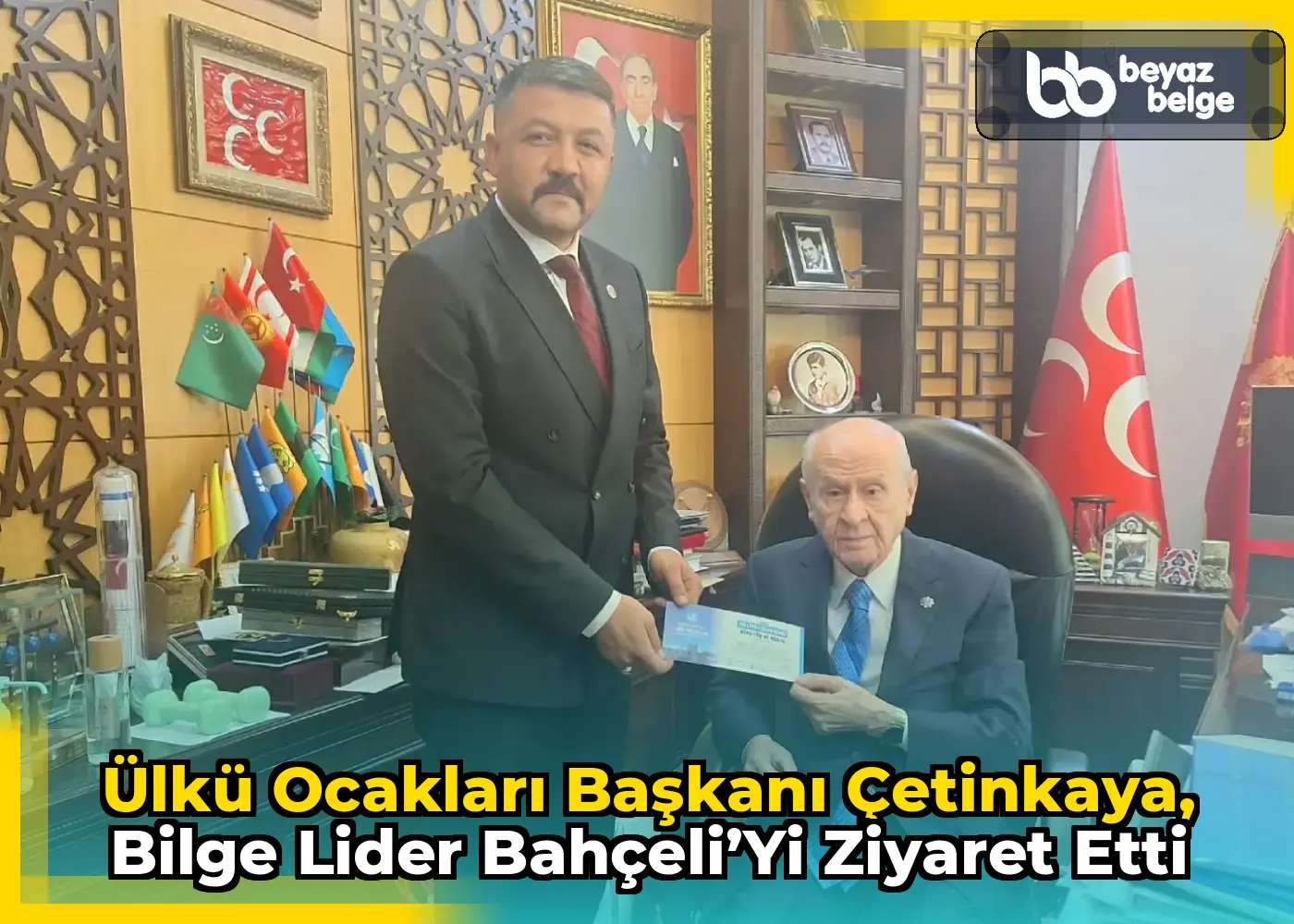 Ülkü Ocakları Başkanı Çetinkaya, Bilge Lider Bahçeli’yi Ziyaret Etti