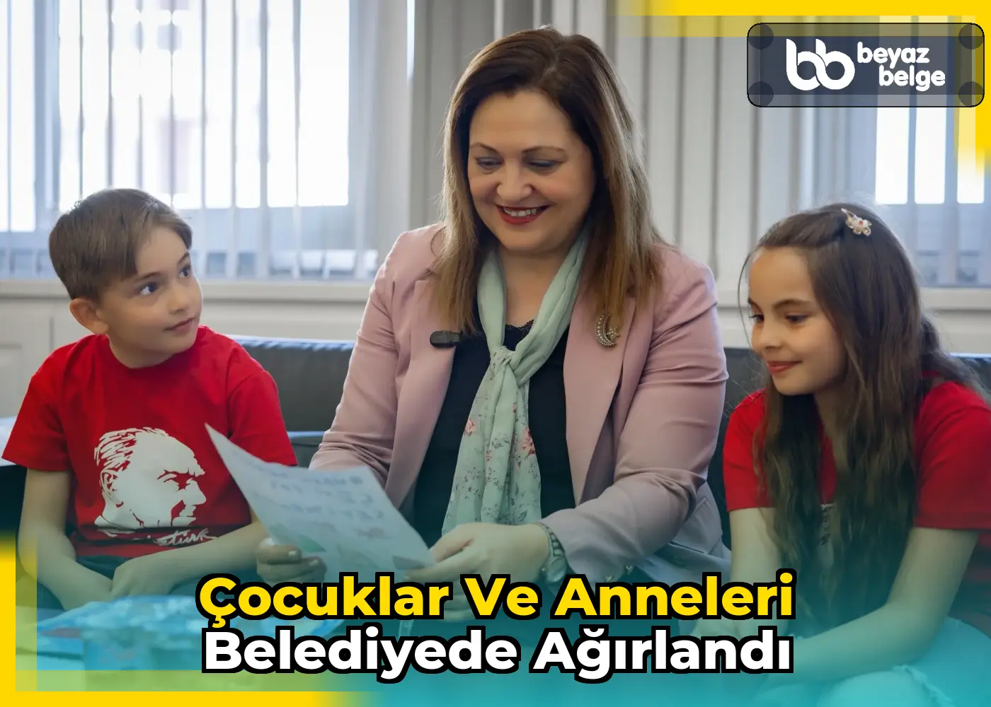 Çocuklar ve anneleri belediyede ağırlandı