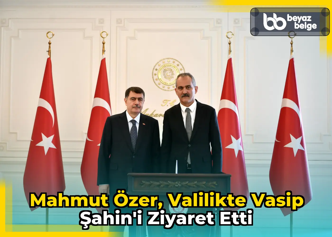 Mahmut Özer, Valilikte Vasip Şahin'i Ziyaret Etti