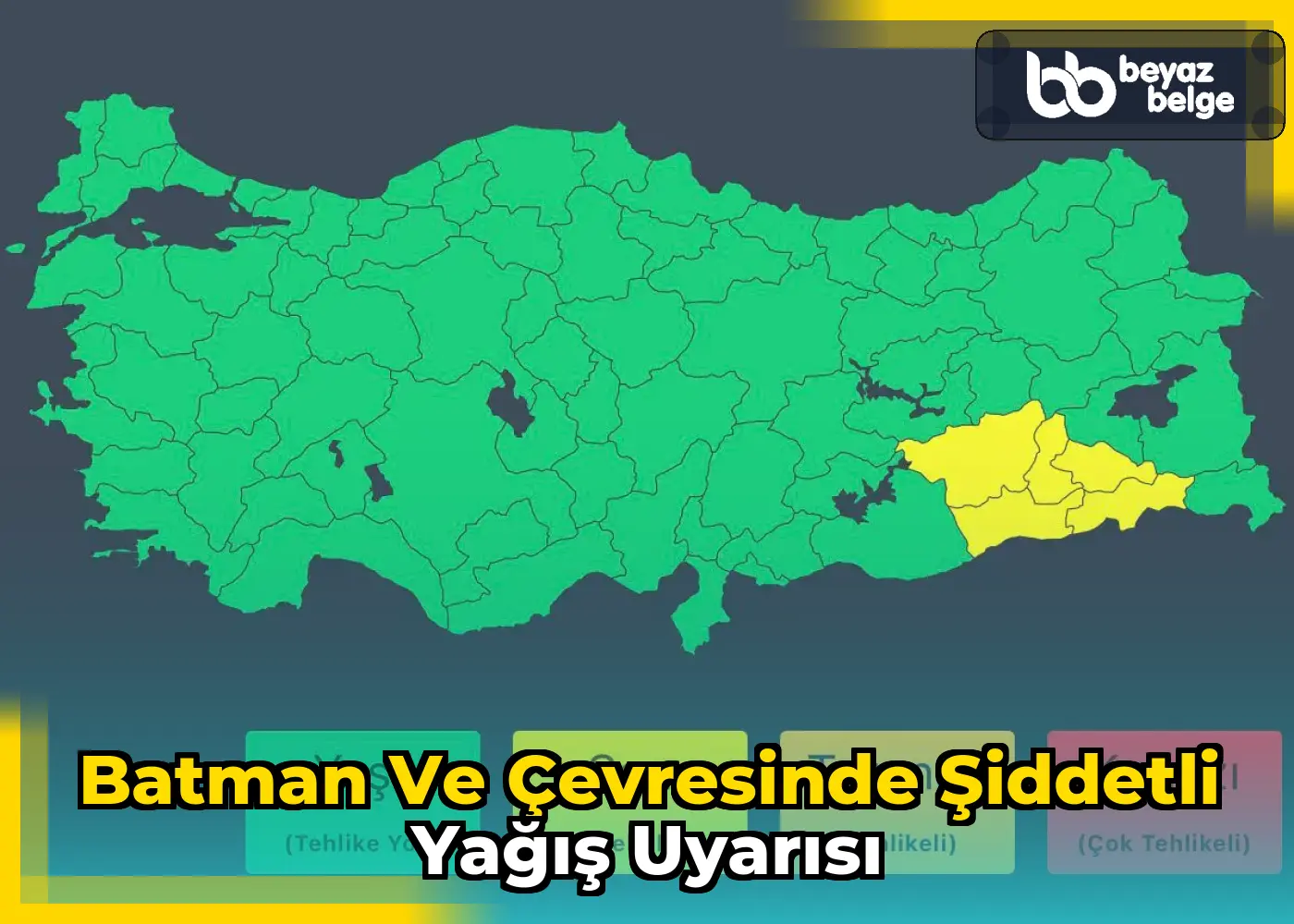 Batman ve çevresinde şiddetli yağış uyarısı