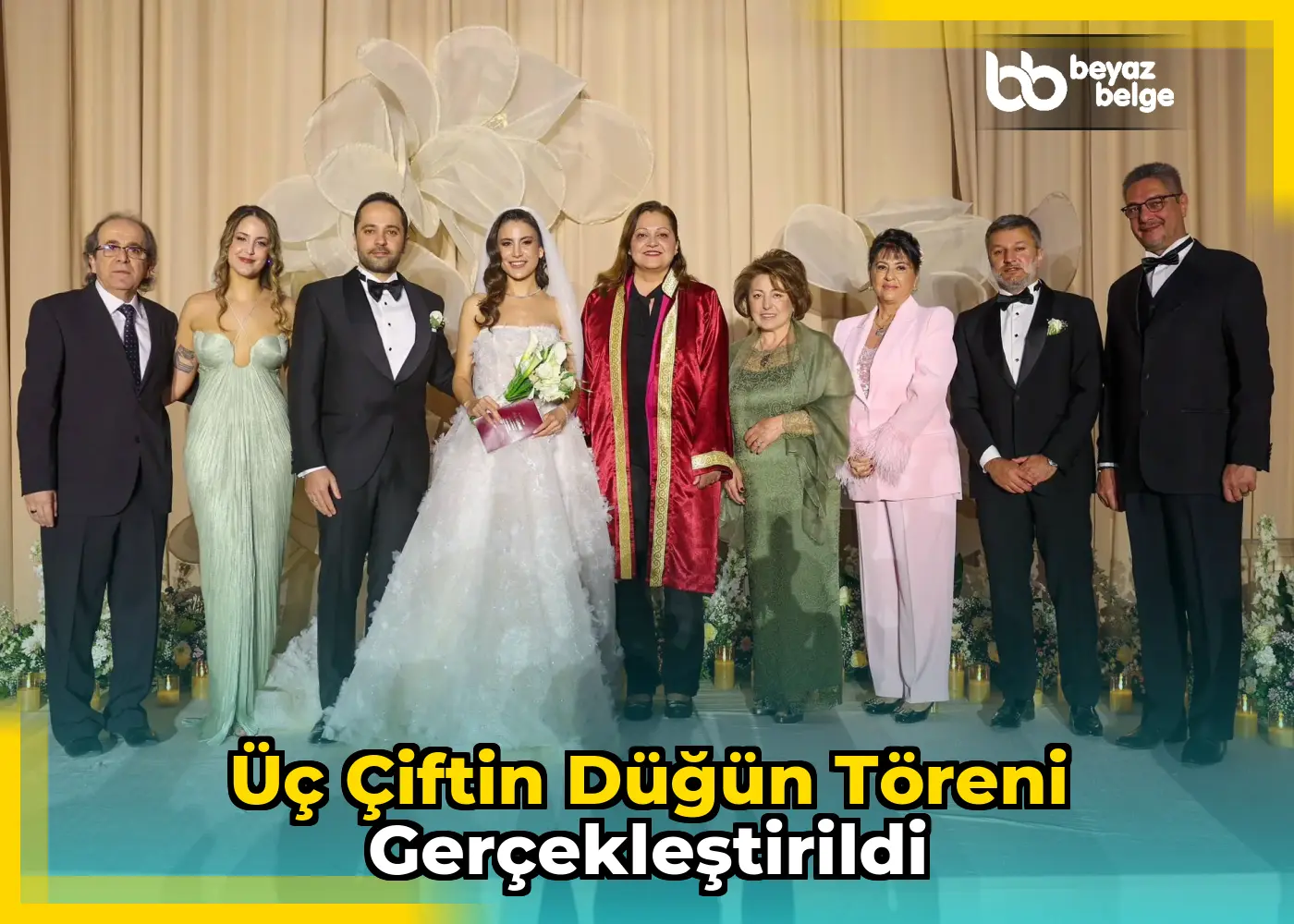 Üç çiftin düğün töreni gerçekleştirildi