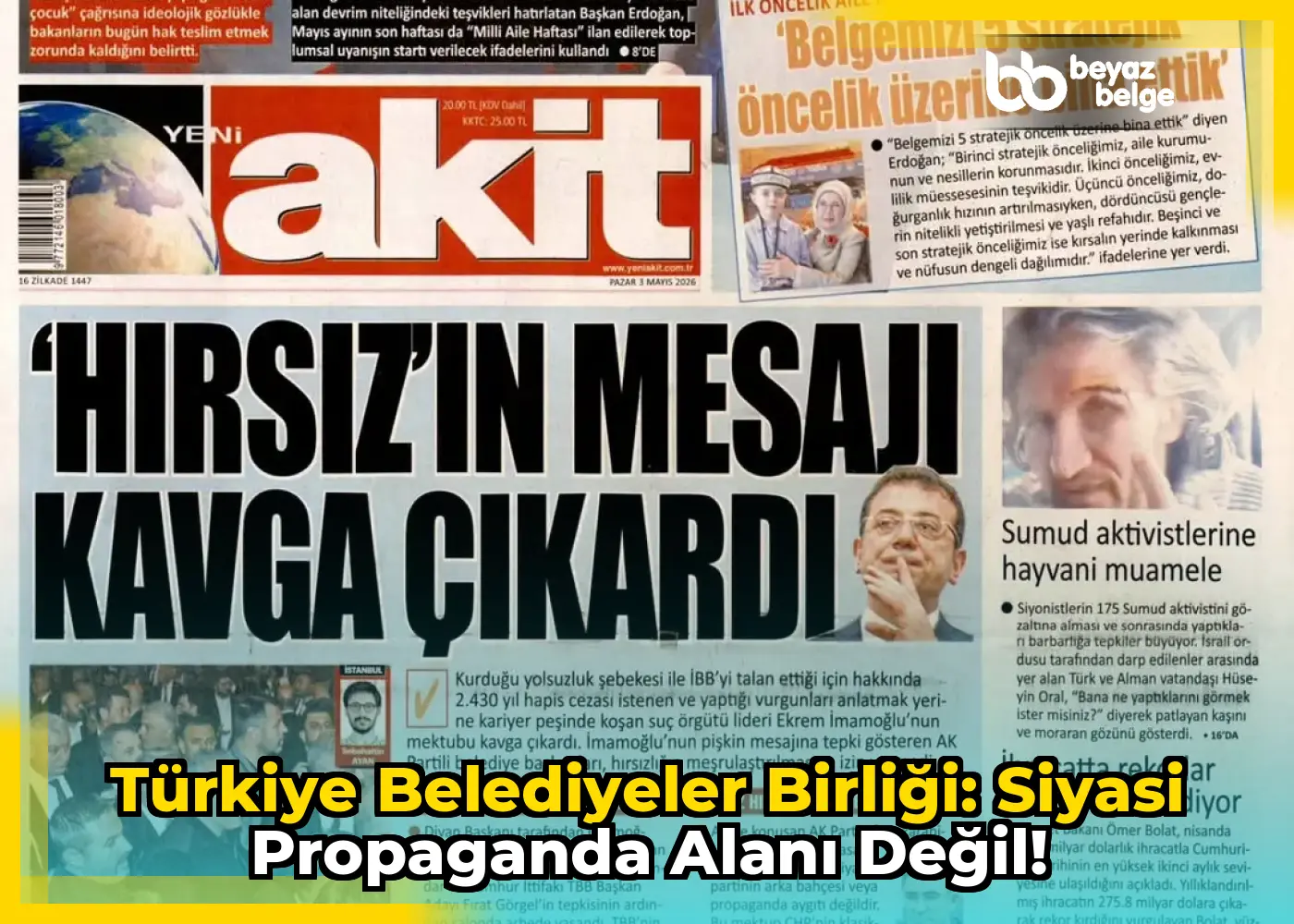 Türkiye Belediyeler Birliği: Siyasi Propaganda Alanı Değil!
