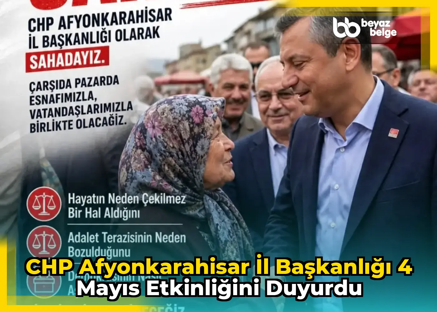 CHP Afyonkarahisar İl Başkanlığı 4 Mayıs Etkinliğini Duyurdu