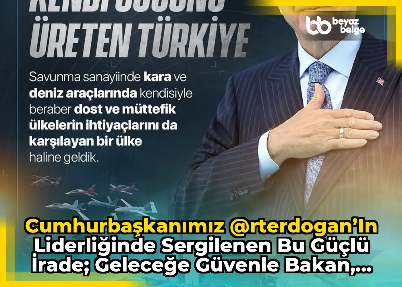 Cumhurbaşkanımız @RTErdogan’ın liderliğinde sergilenen bu güçlü irade; geleceğe güvenle bakan, kararlı ve...