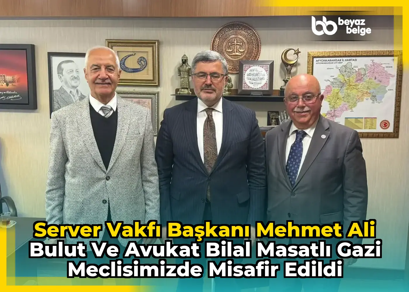 Server Vakfı Başkanı Mehmet Ali Bulut ve Avukat Bilal Masatlı Gazi Meclisimizde Misafir Edildi