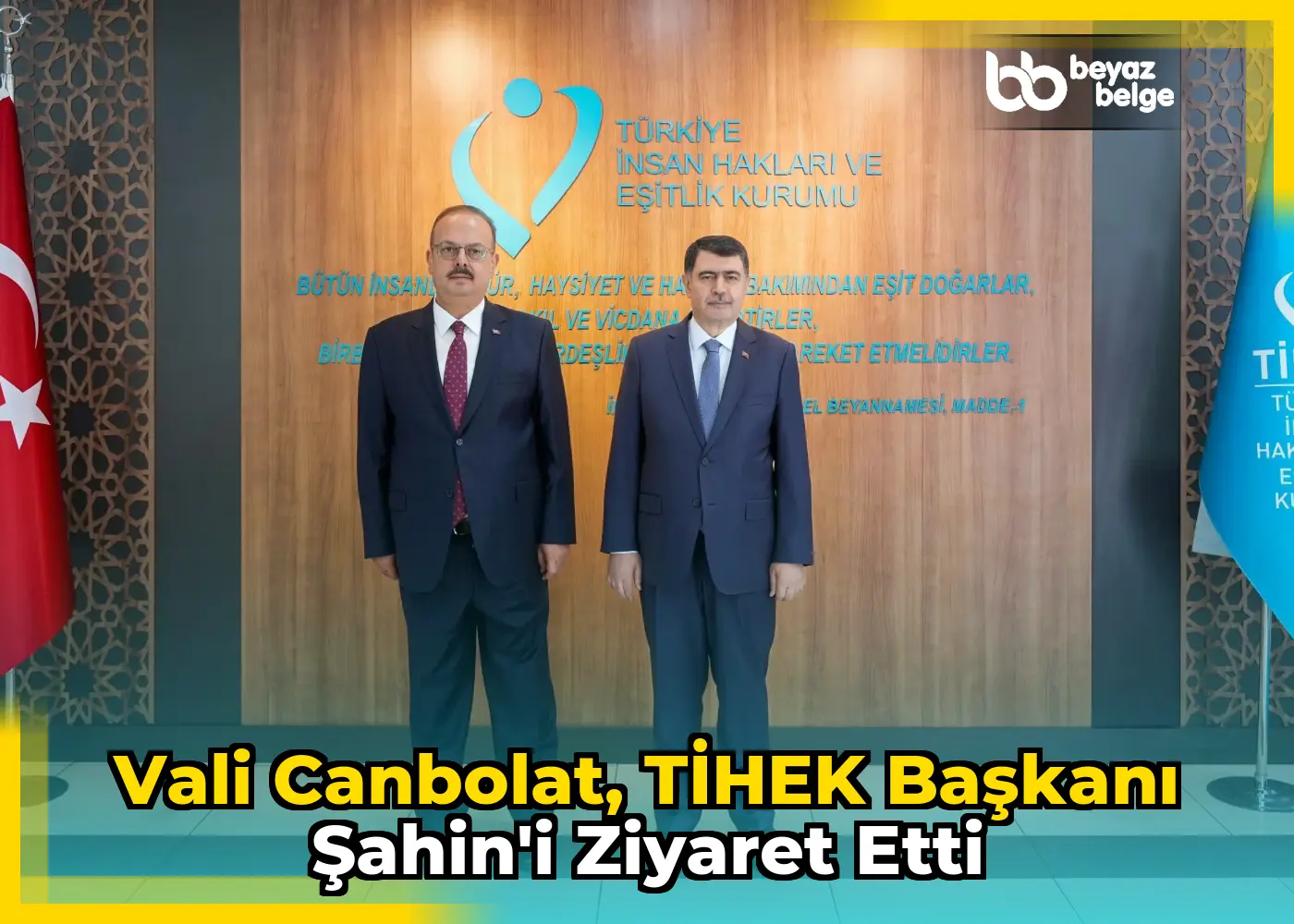 Vali Canbolat, TİHEK Başkanı Şahin'i Ziyaret Etti