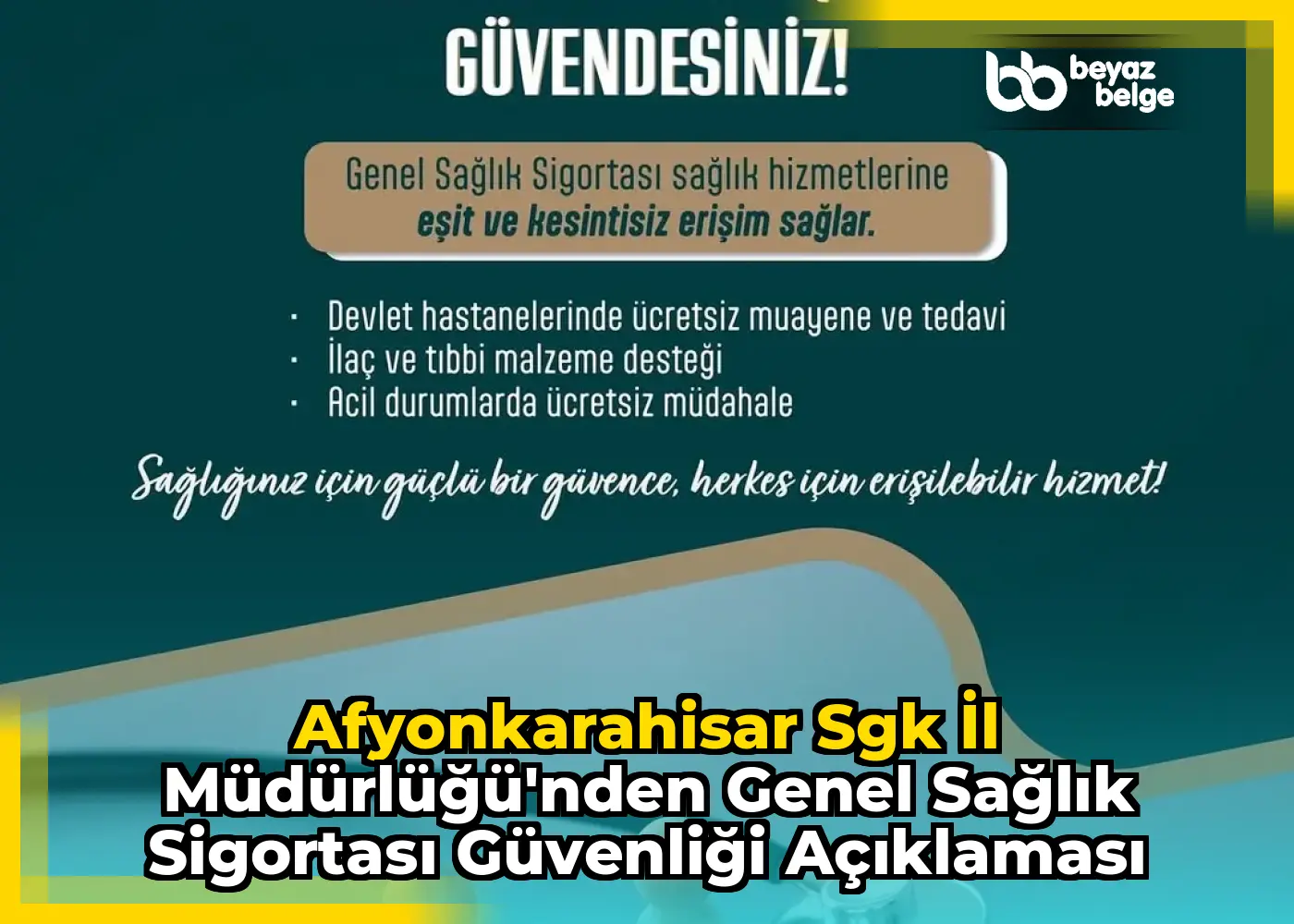 Afyonkarahisar Sgk İl Müdürlüğü'nden Genel Sağlık Sigortası Güvenliği Açıklaması