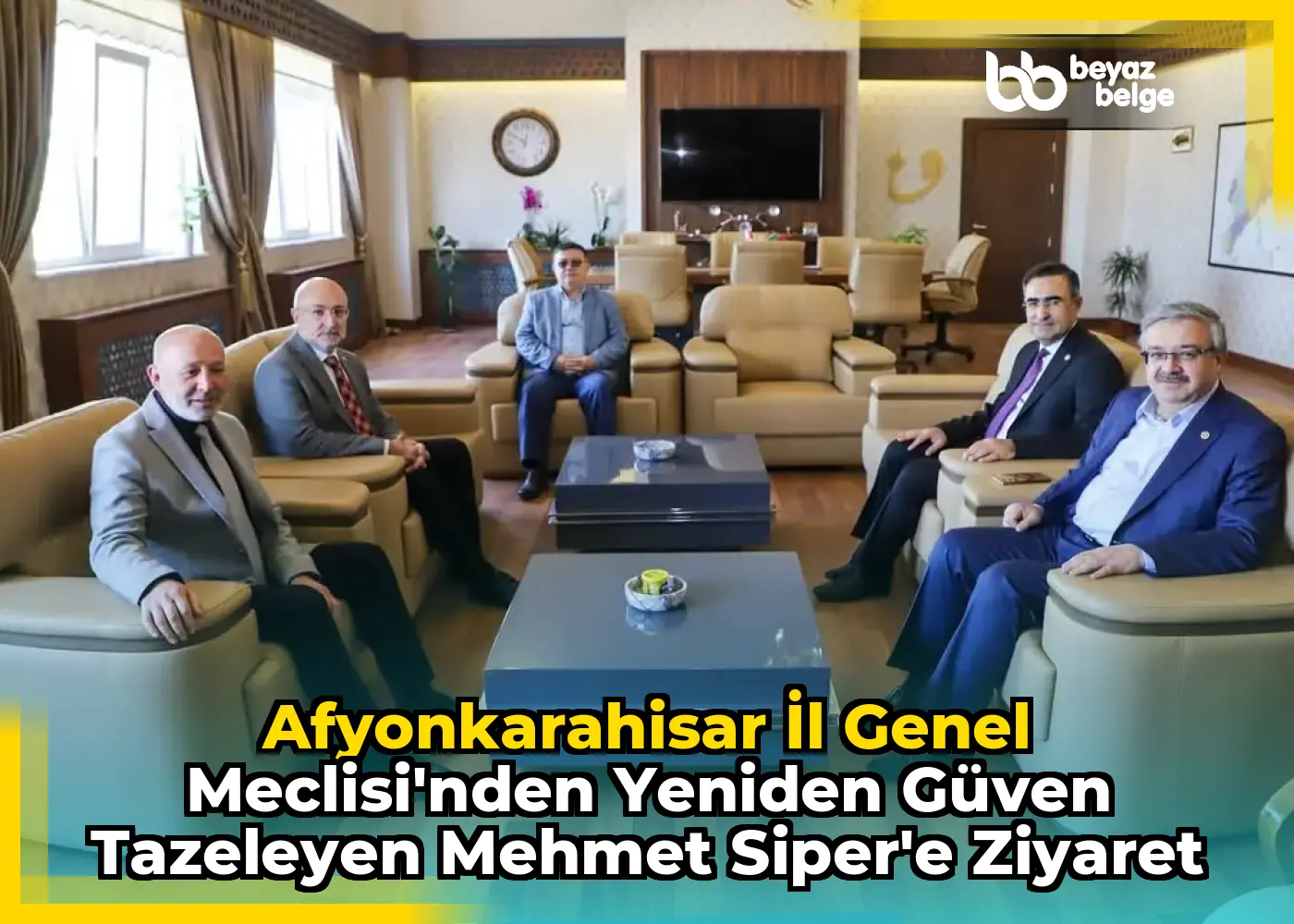 Afyonkarahisar İl Genel Meclisi'nden Yeniden Güven Tazeleyen Mehmet Siper'e Ziyaret